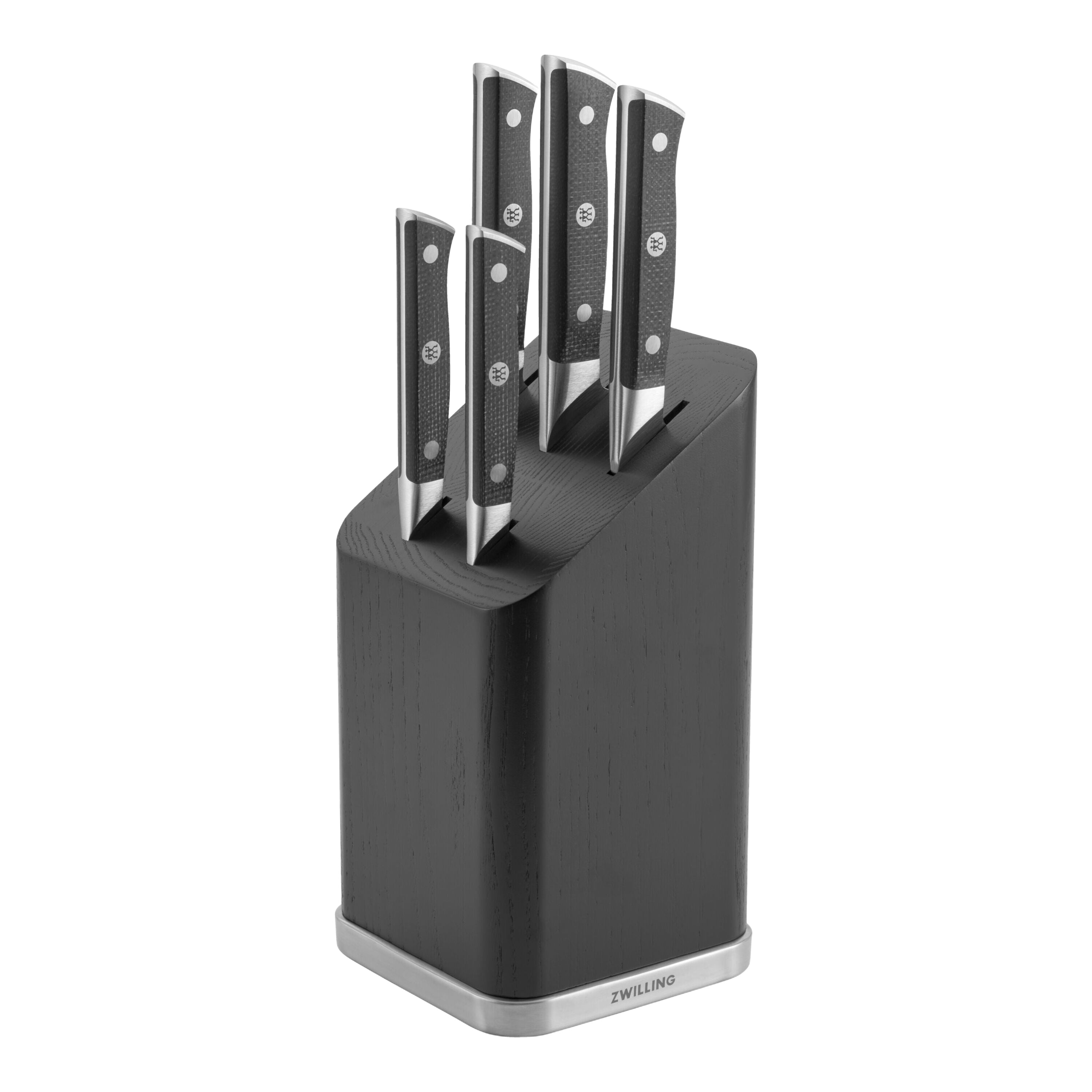 ZWILLING Spectrum 6-Piece Knife Block Set - German-Made Sharpness with Micarta Handles Black-0
