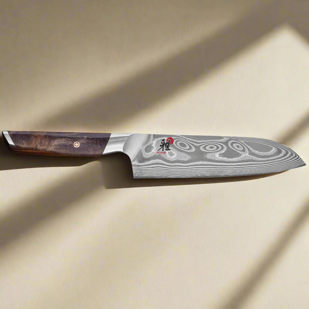 MIYABI IKI 7 inch, Santoku, Brown