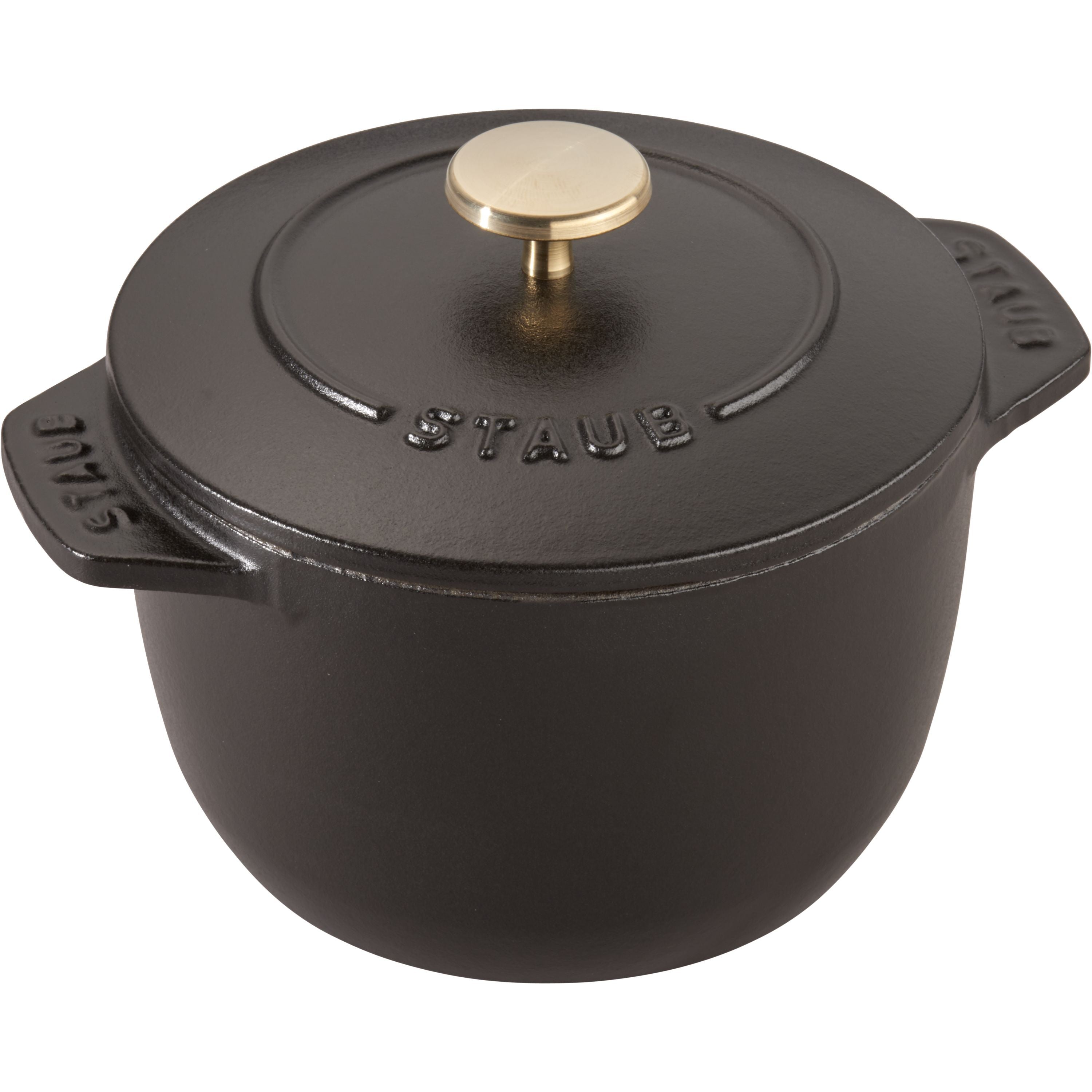 STAUB La Cocotte 725 mL Cast Iron Round Rice Cocotte, Black