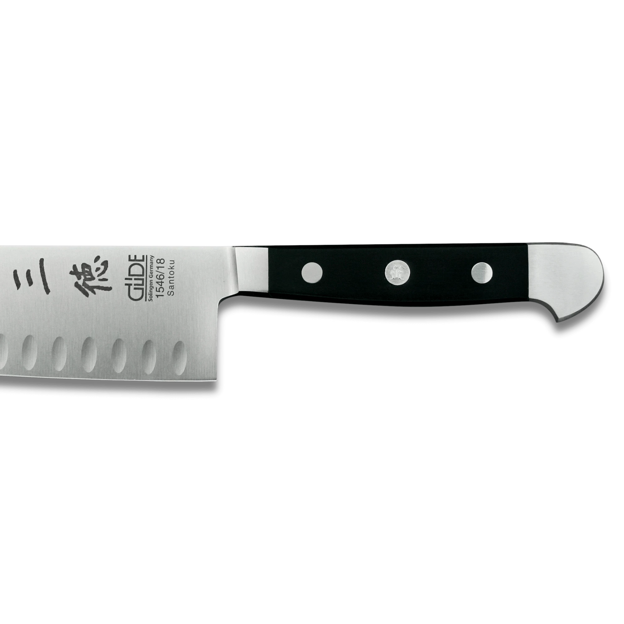 Couteau Alpha Santoku à bords creux - 7 pouces
