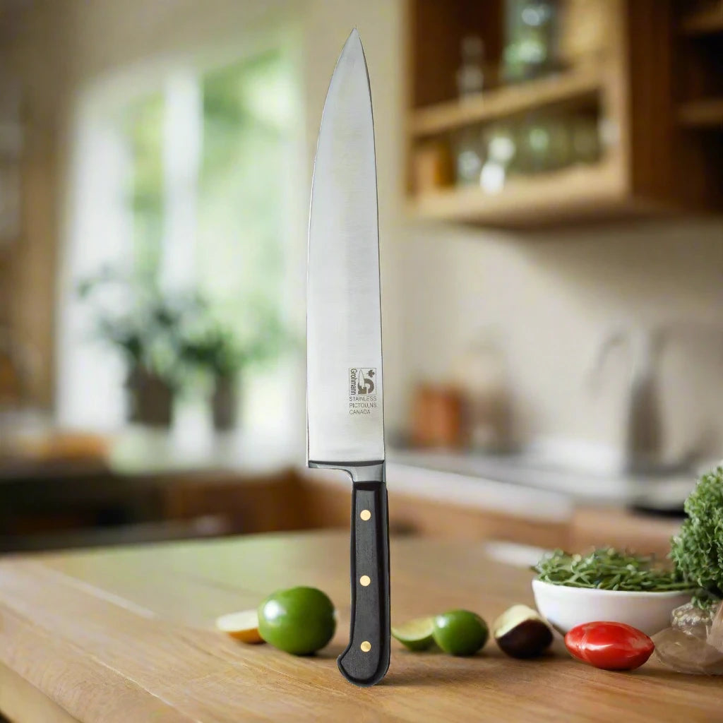 Grohmann Forged Heavy Chef Knife, 10-Inch Blade – Handcrafted in Canada