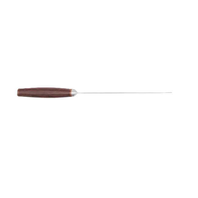 Miyabi 6000 MCT 8 Inch Gyutoh knife with a wooden handle and a long, slender blade for precision cutting.