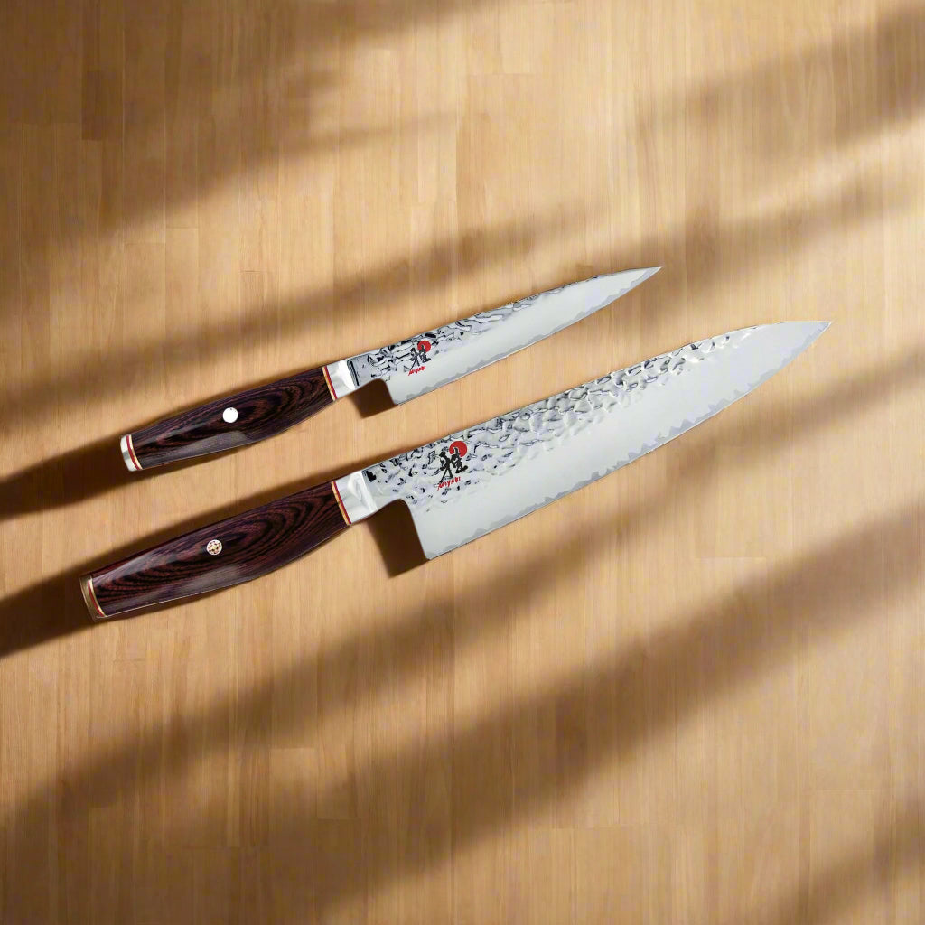 MIYABI 6000 MCT 2 Piece Knife Set, Brown
