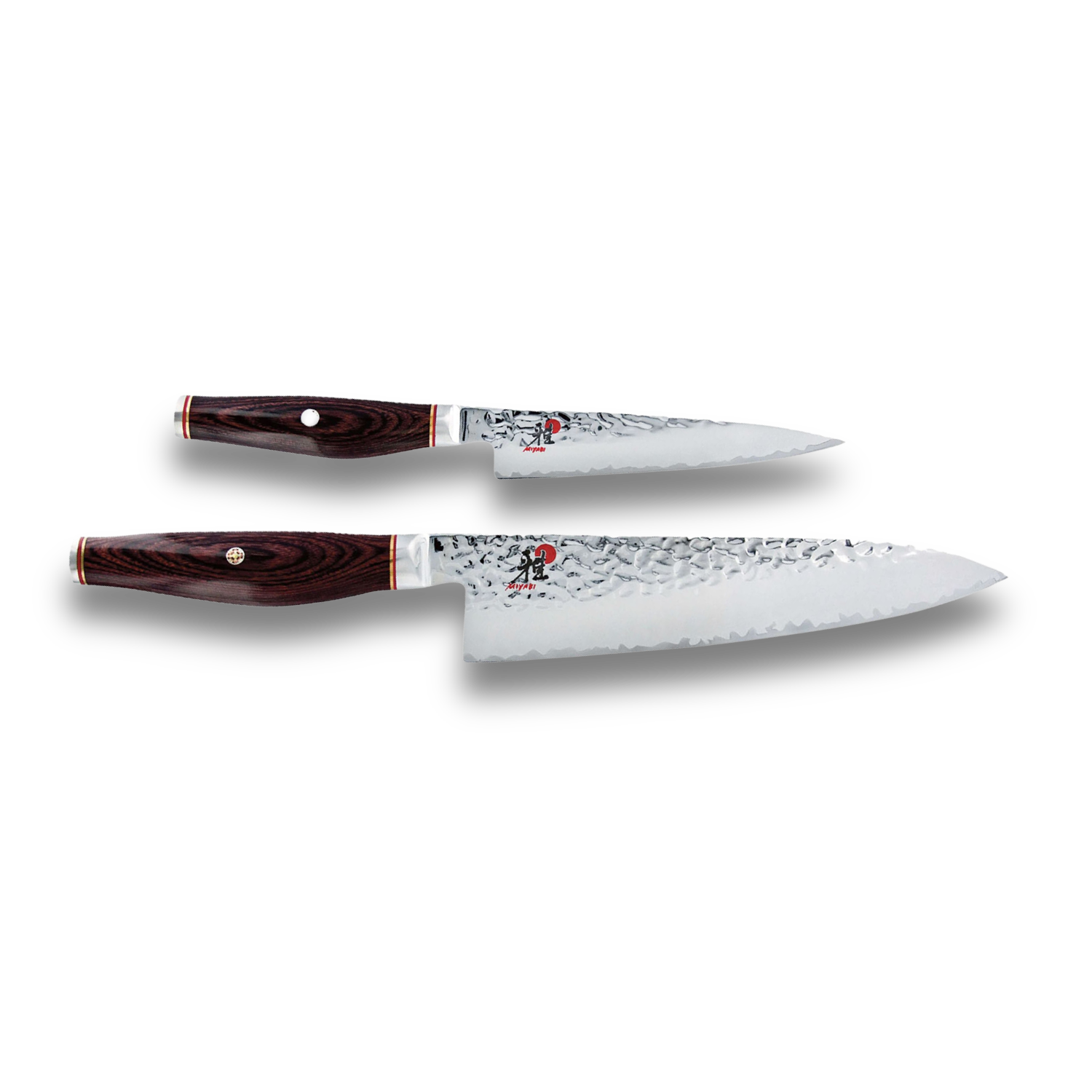 MIYABI 6000 MCT 2 Piece Knife Set, Brown
