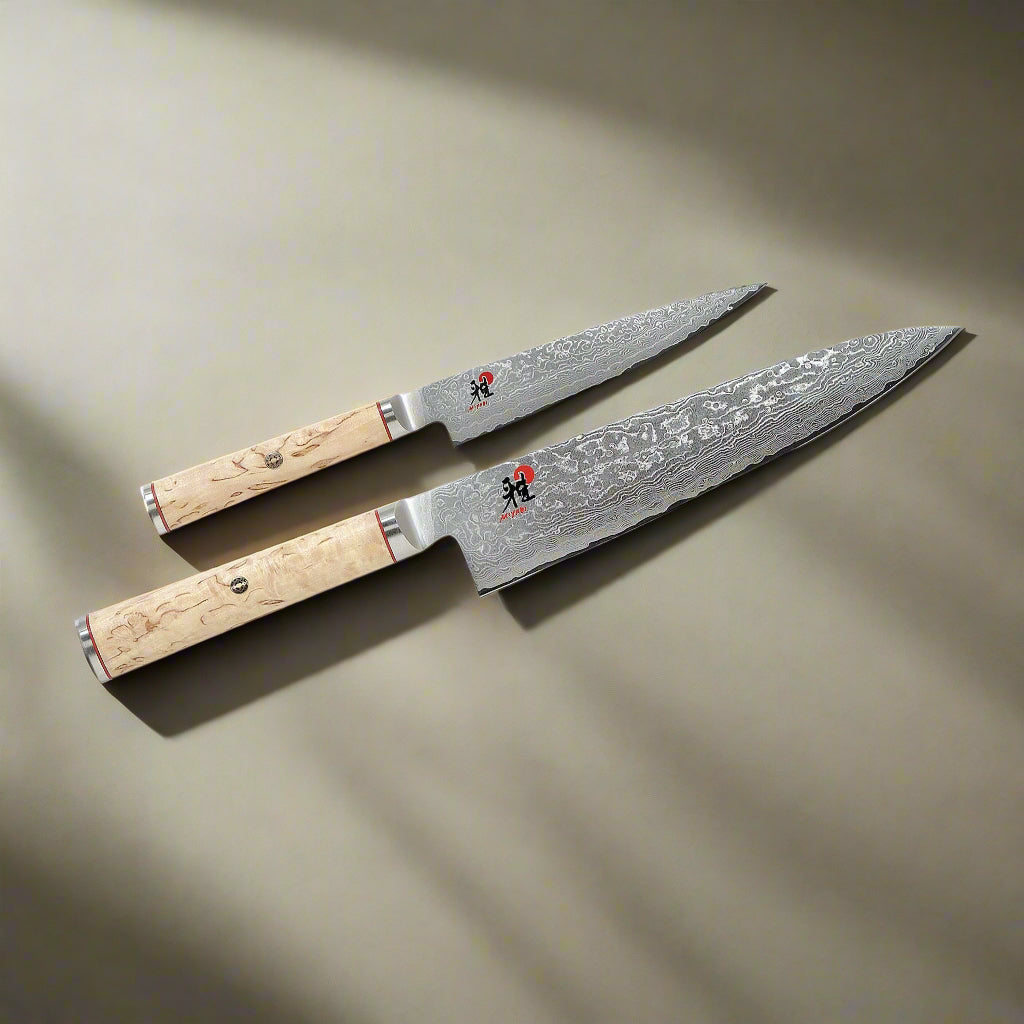 MIYABI 5000 MCD 2 Piece Knife Set, Brown