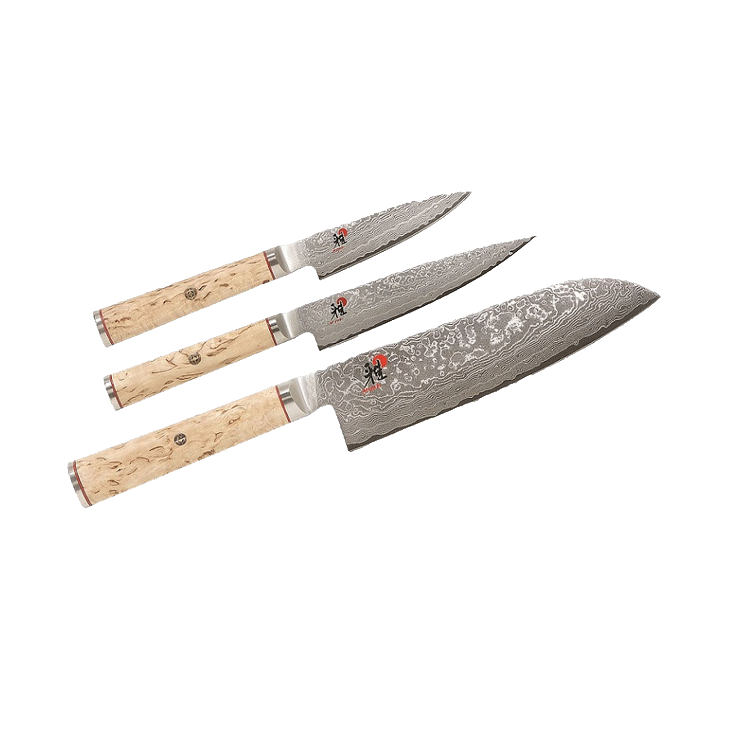MIYABI 5000 MCD 3 Piece Knife Set, Brown