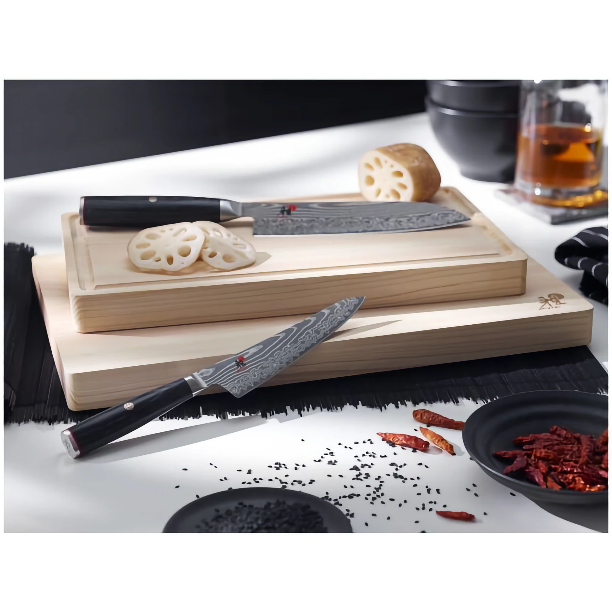 Miyabi Kaizen II 5000FCD 8″ Gyutoh – Ice‑Hardened FC61 Steel, Damascus Blade, Pakkawood Handle