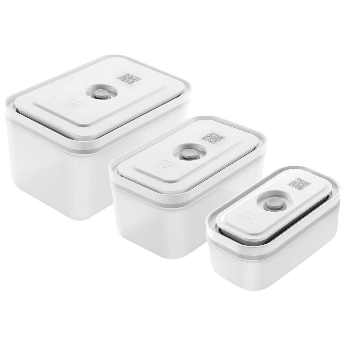 ZWILLING Fresh & Save S/M/L / 3 Piece Vacuum Box Set, Plastic, Semitransparent-Grey