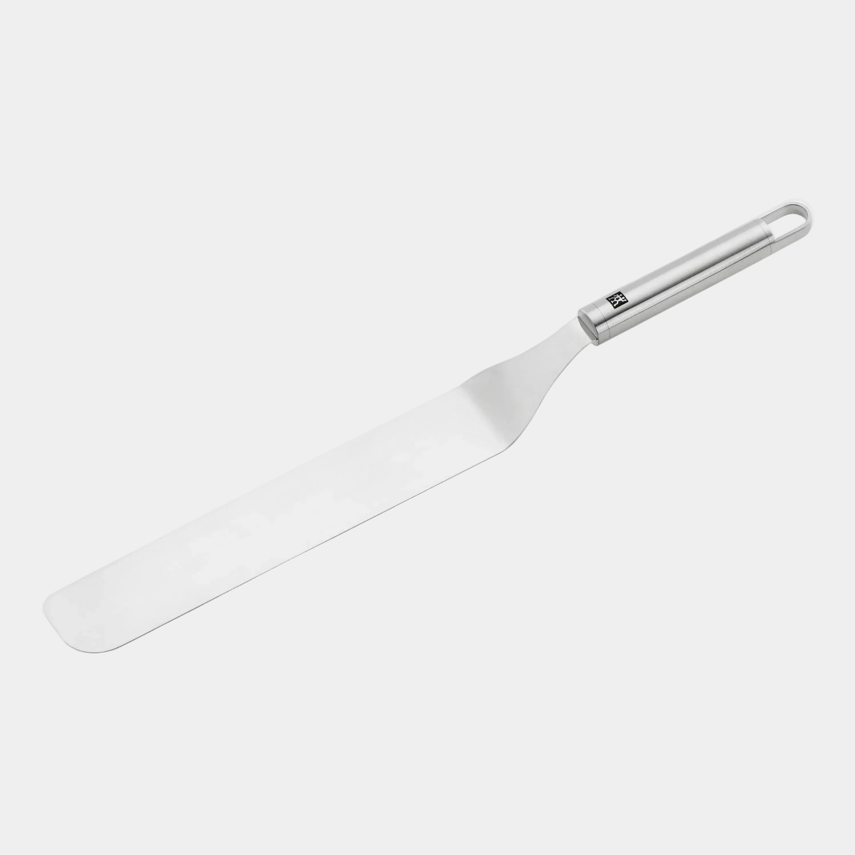 ZWILLING Pro Icing Spatula in 18/10 stainless steel, angled design for spreading, lifting, and smoothing, ideal for baking and cooking.