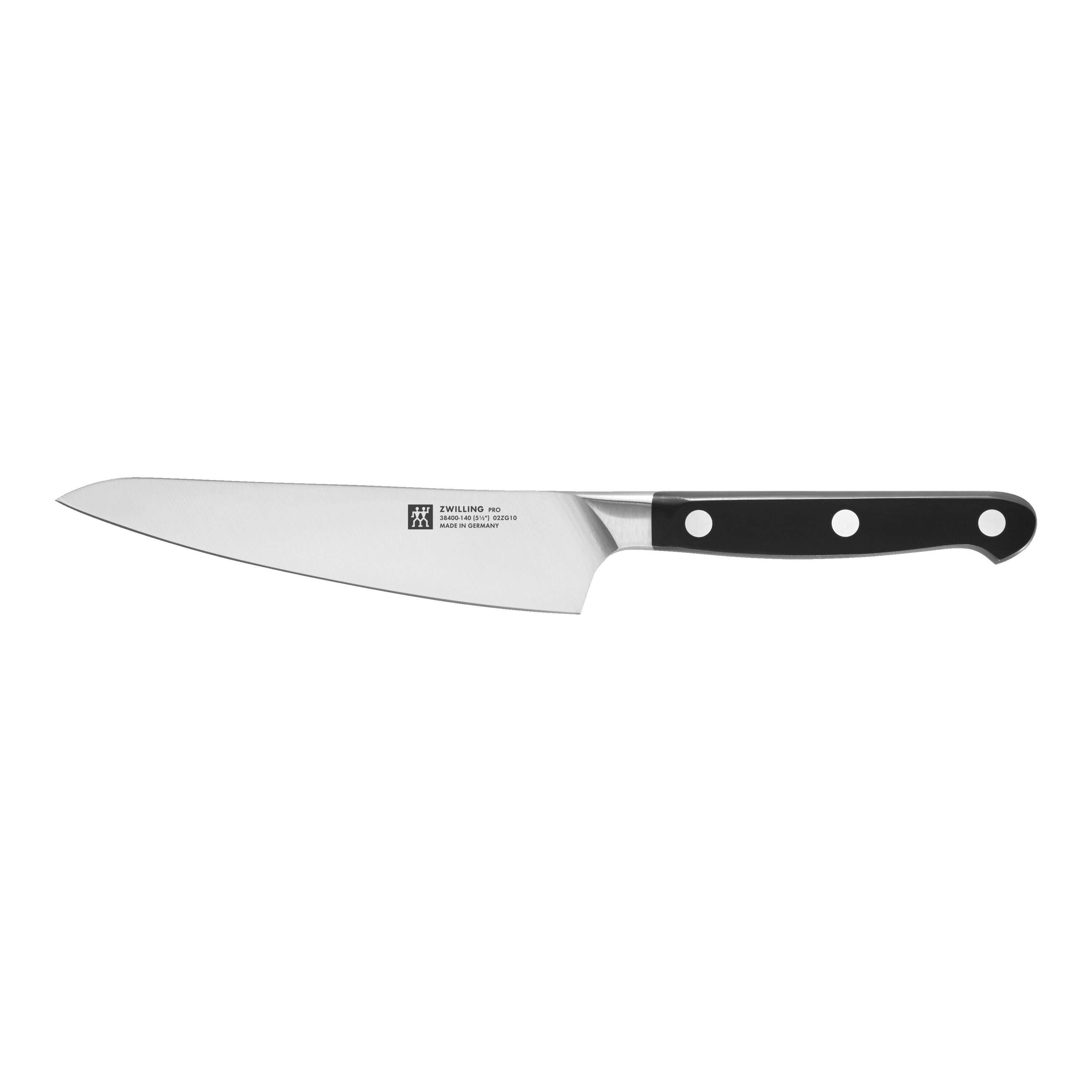 ZWILLING Pro 7 Piece, Knife Block Set, Bamboo - chef's knife with a black handle and stainless steel blade