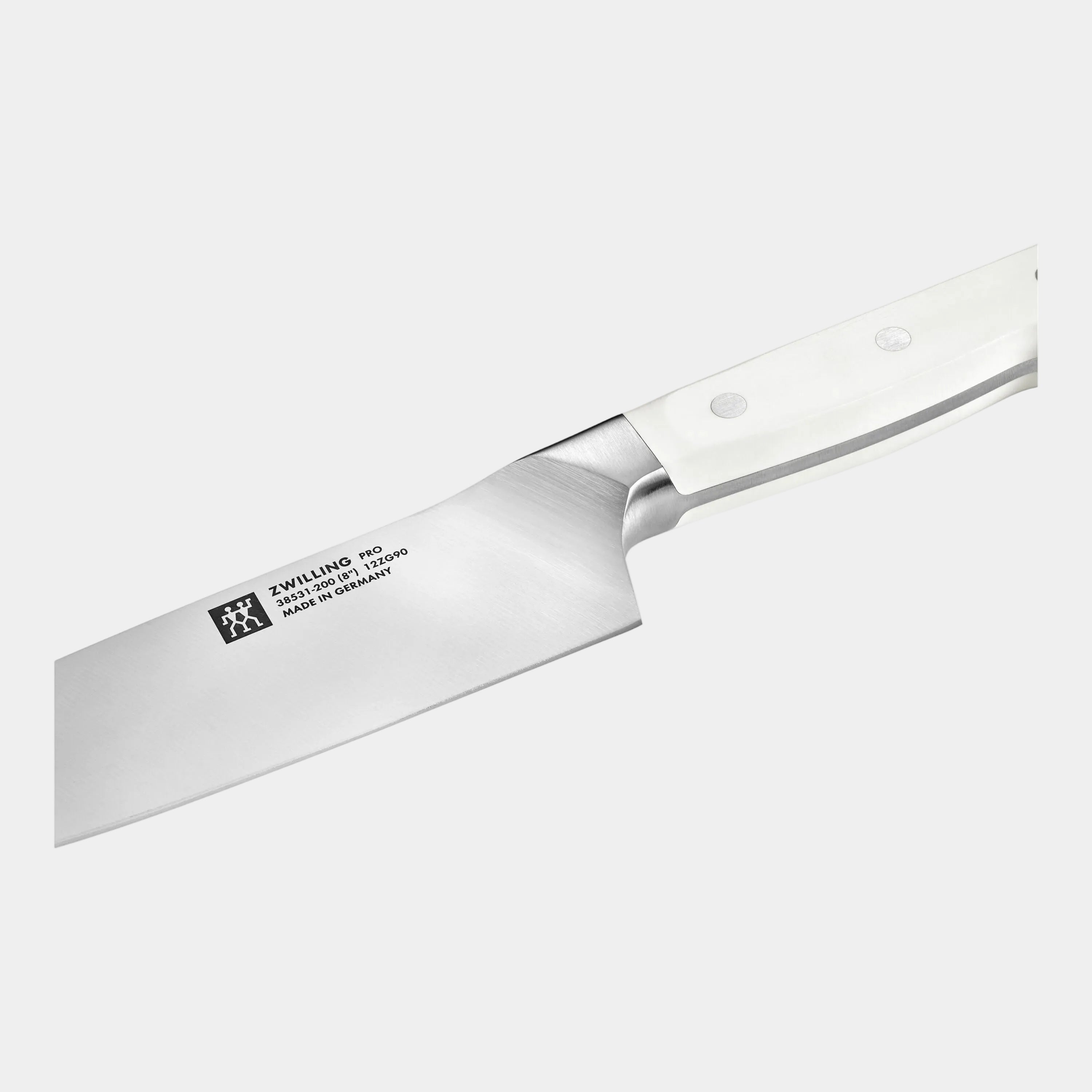 Zwilling knife blade on a white background
