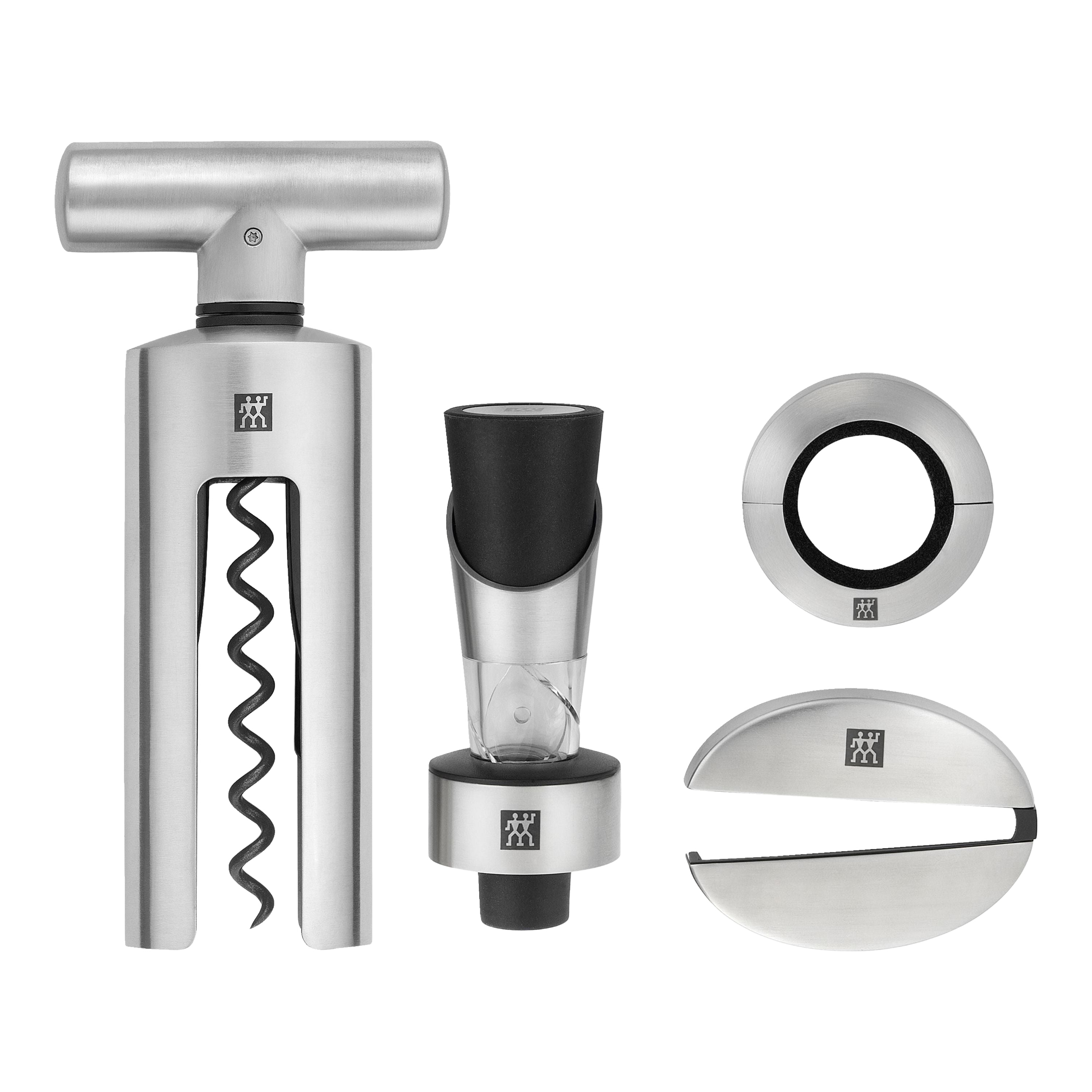 ZWILLING Sommelier 4 Piece Silver Wine Set with FOIL CUTTER-0