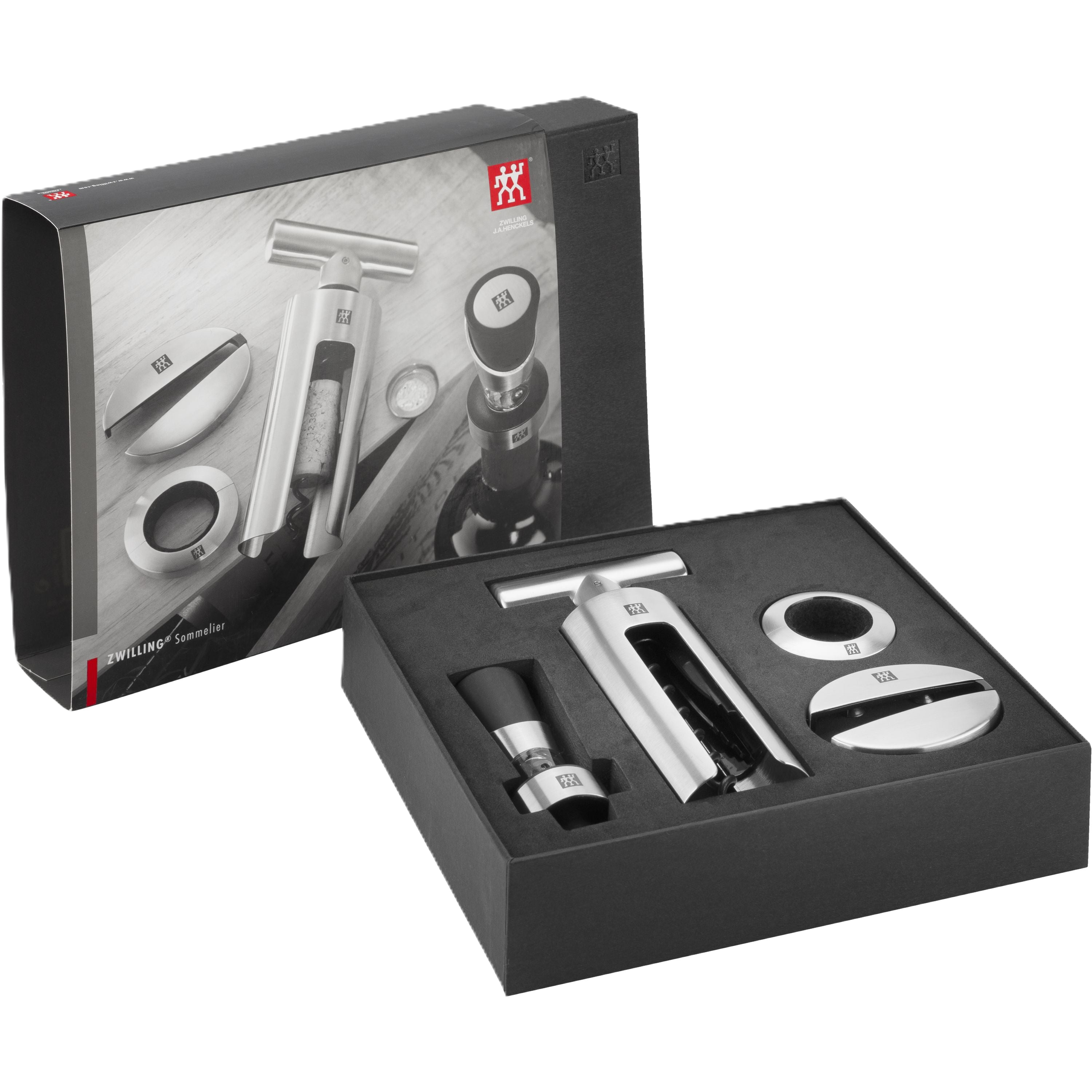 ZWILLING Sommelier 4 Piece Silver Wine Set with FOIL CUTTER