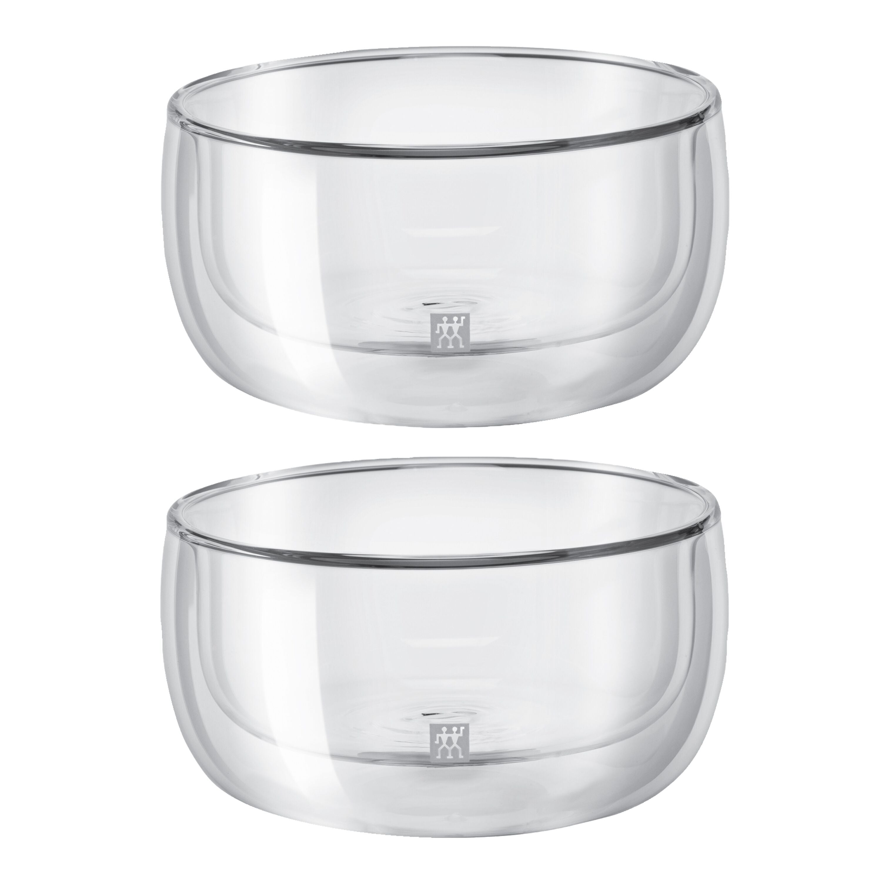 ZWILLING Sorrento 2 Piece Double-Wall Glass Bowl Set, Transparent