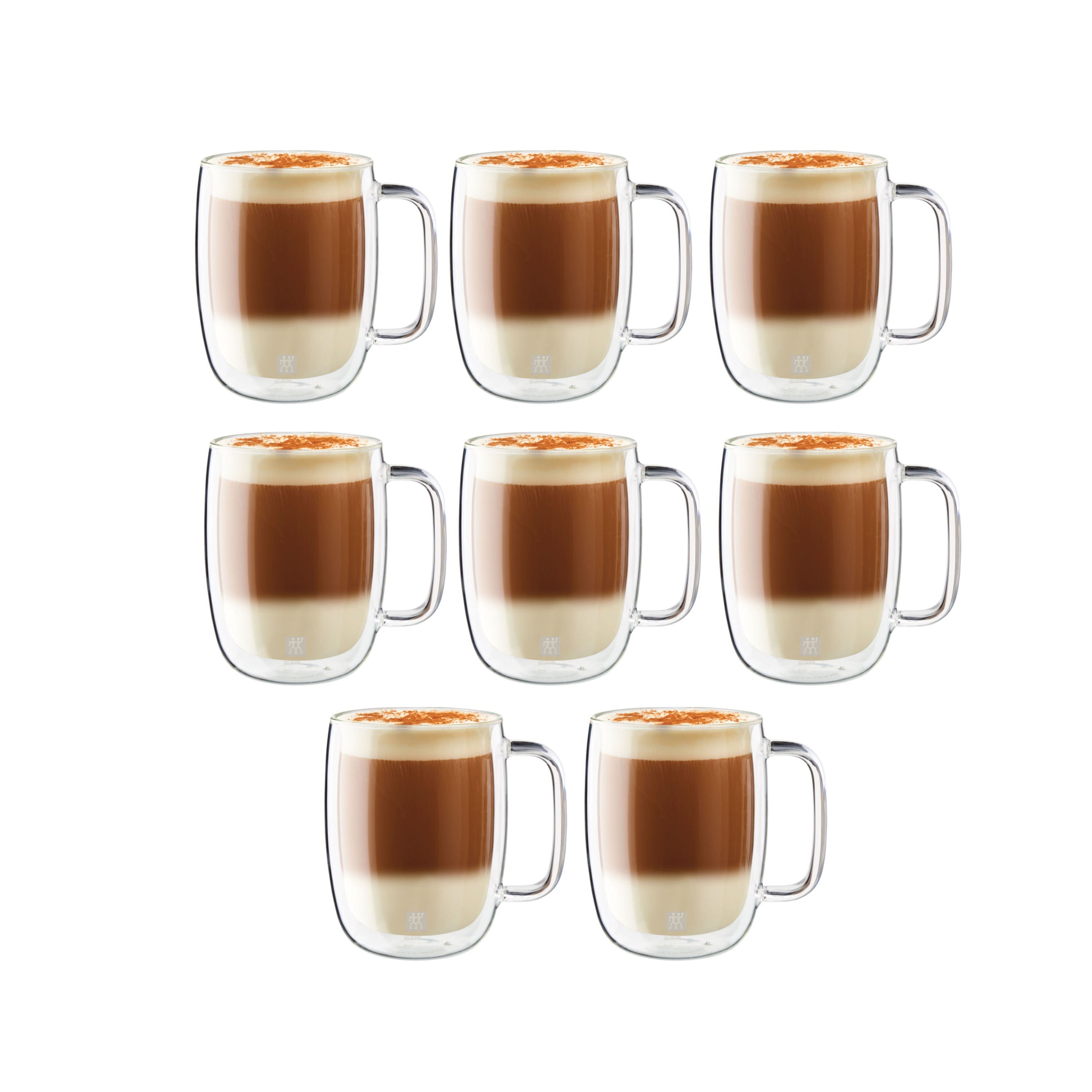ZWILLING Sorrento Plus 8 Piece Latte Mug Set - Value Pack, Transparent