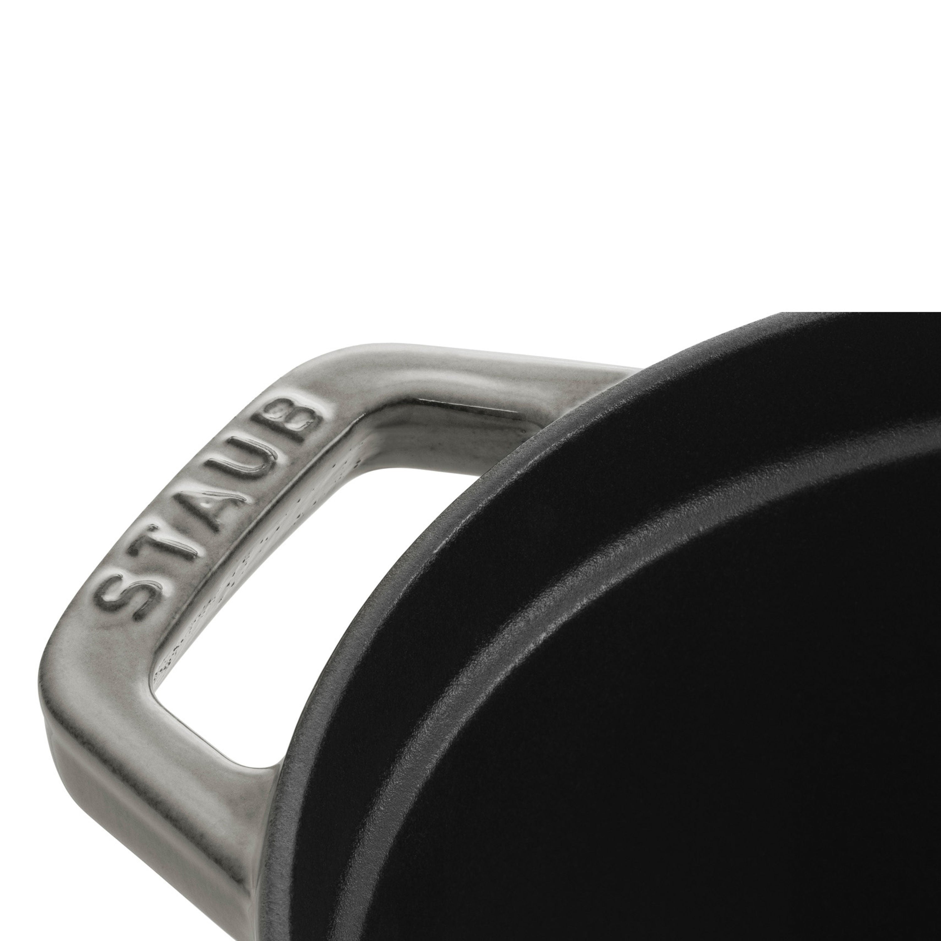STAUB La Cocotte 6.75 L Cast Iron Oval Cocotte, Graphite-Grey-2