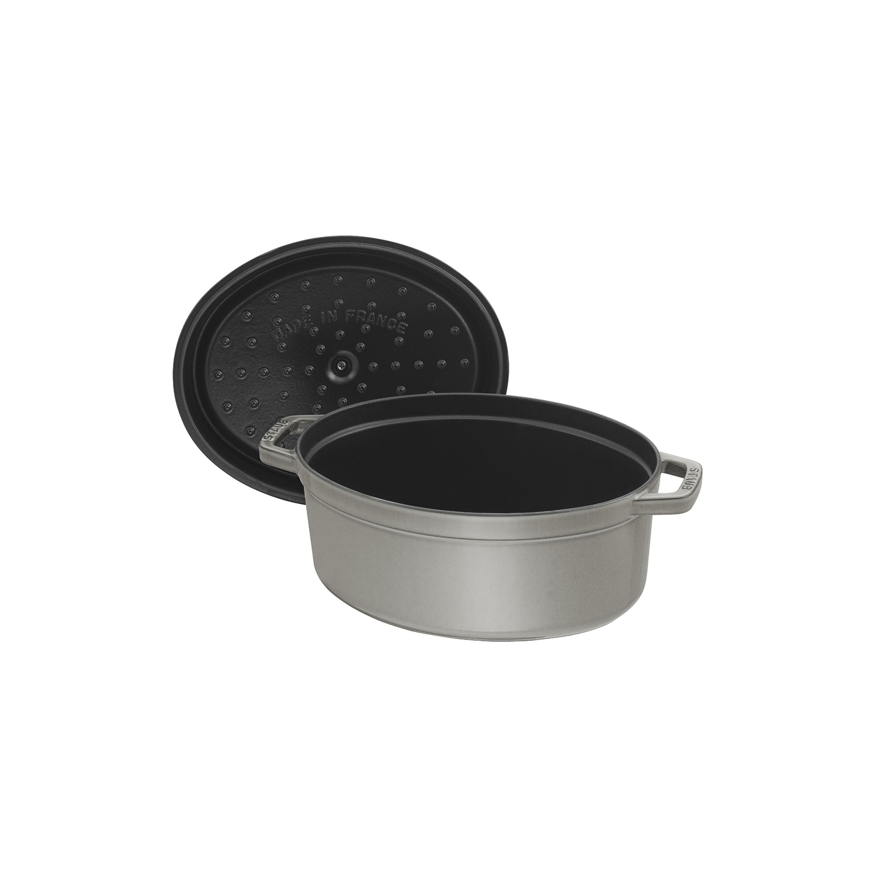 STAUB La Cocotte 8 L Cast Iron Oval Cocotte, Graphite-Grey-1