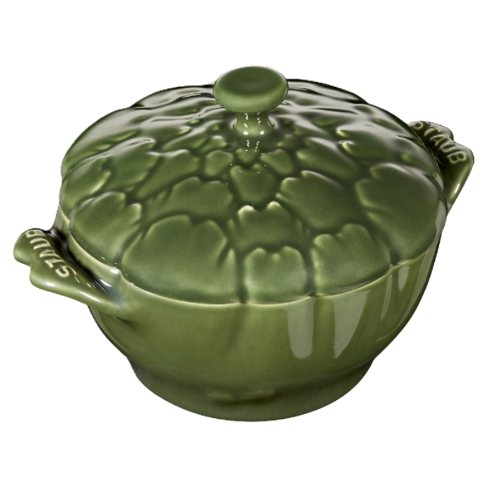 STAUB Ceramique 450 mL Ceramic Artichoke Cocotte, Basil-Green