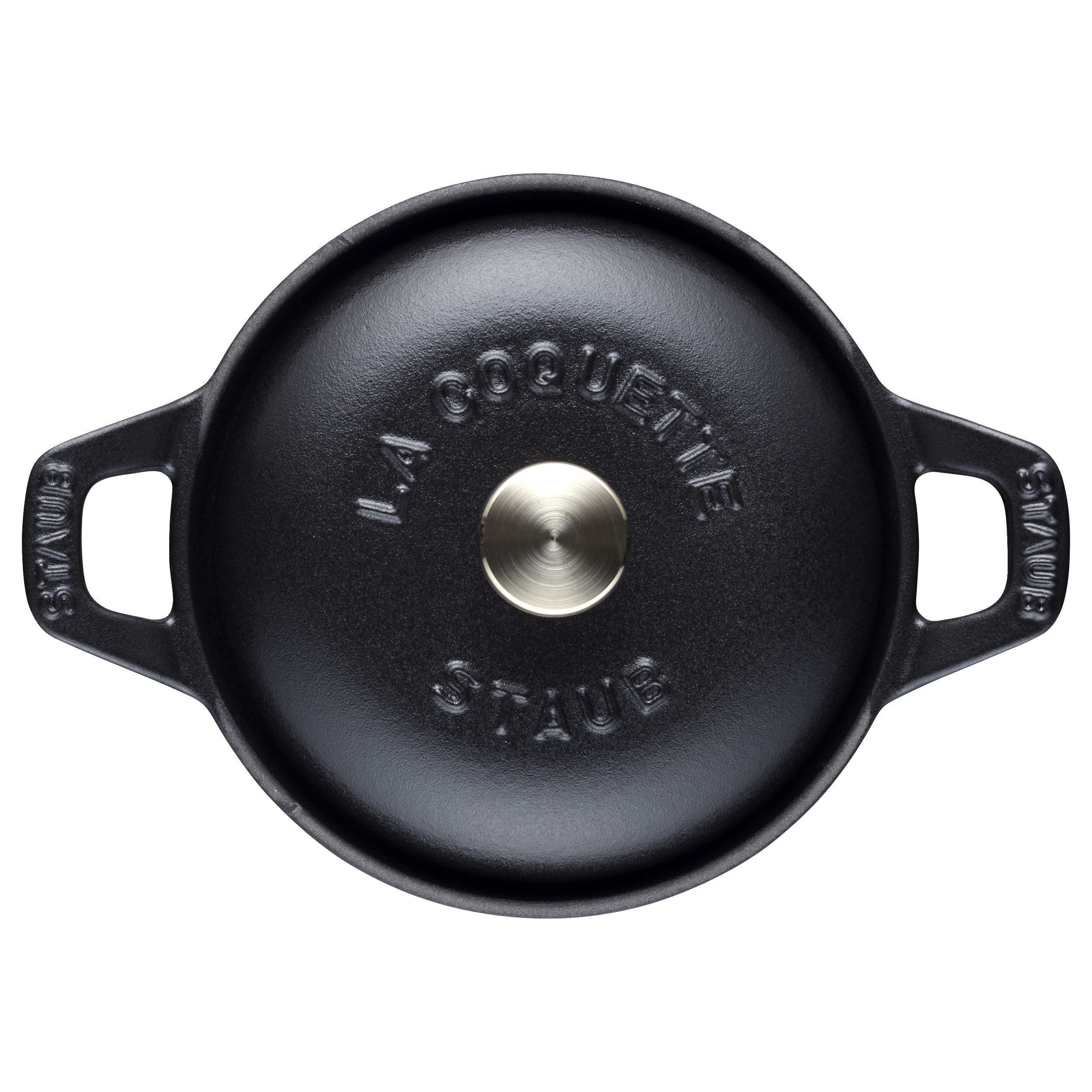 STAUB Specialities 500 ml Cast Iron Round La Coquette, Black-1
