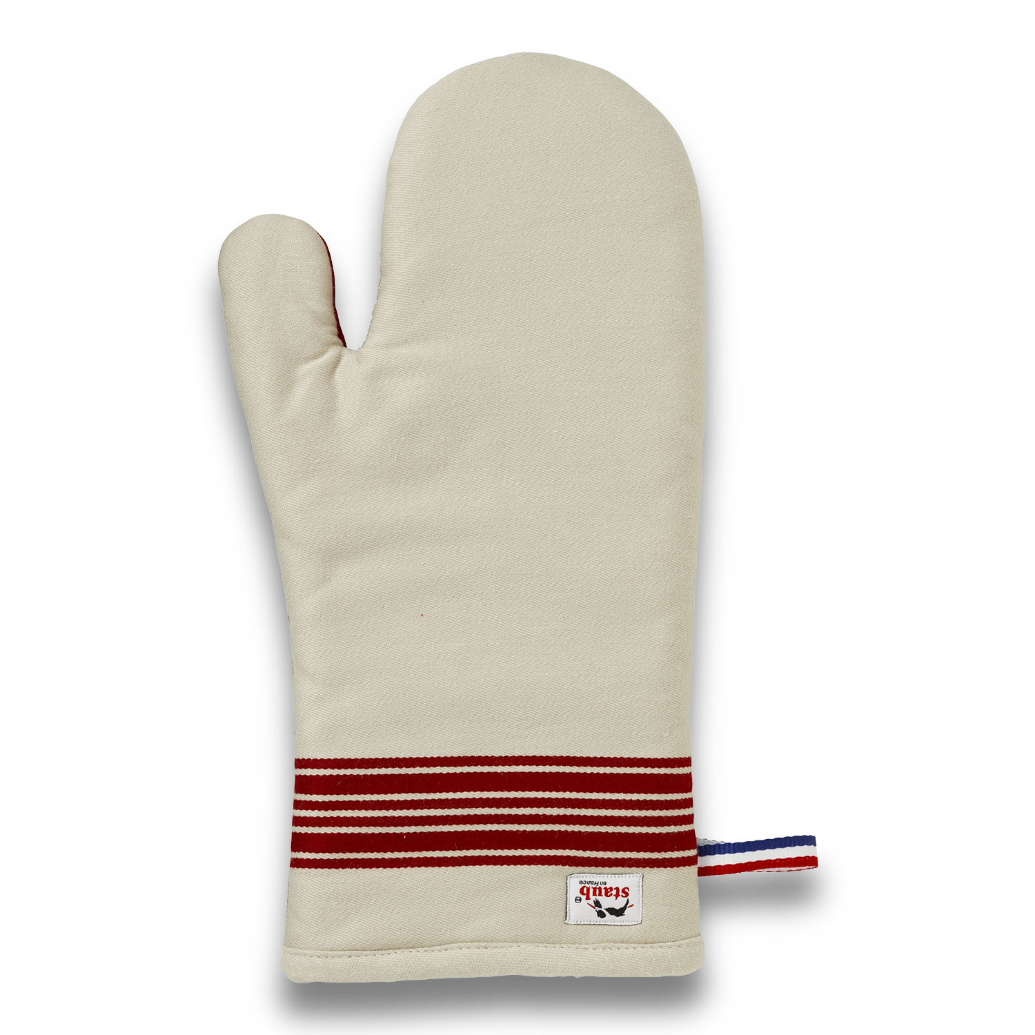 STAUB French Line 2 Piece Cotton Oven Glove Set, Cherry