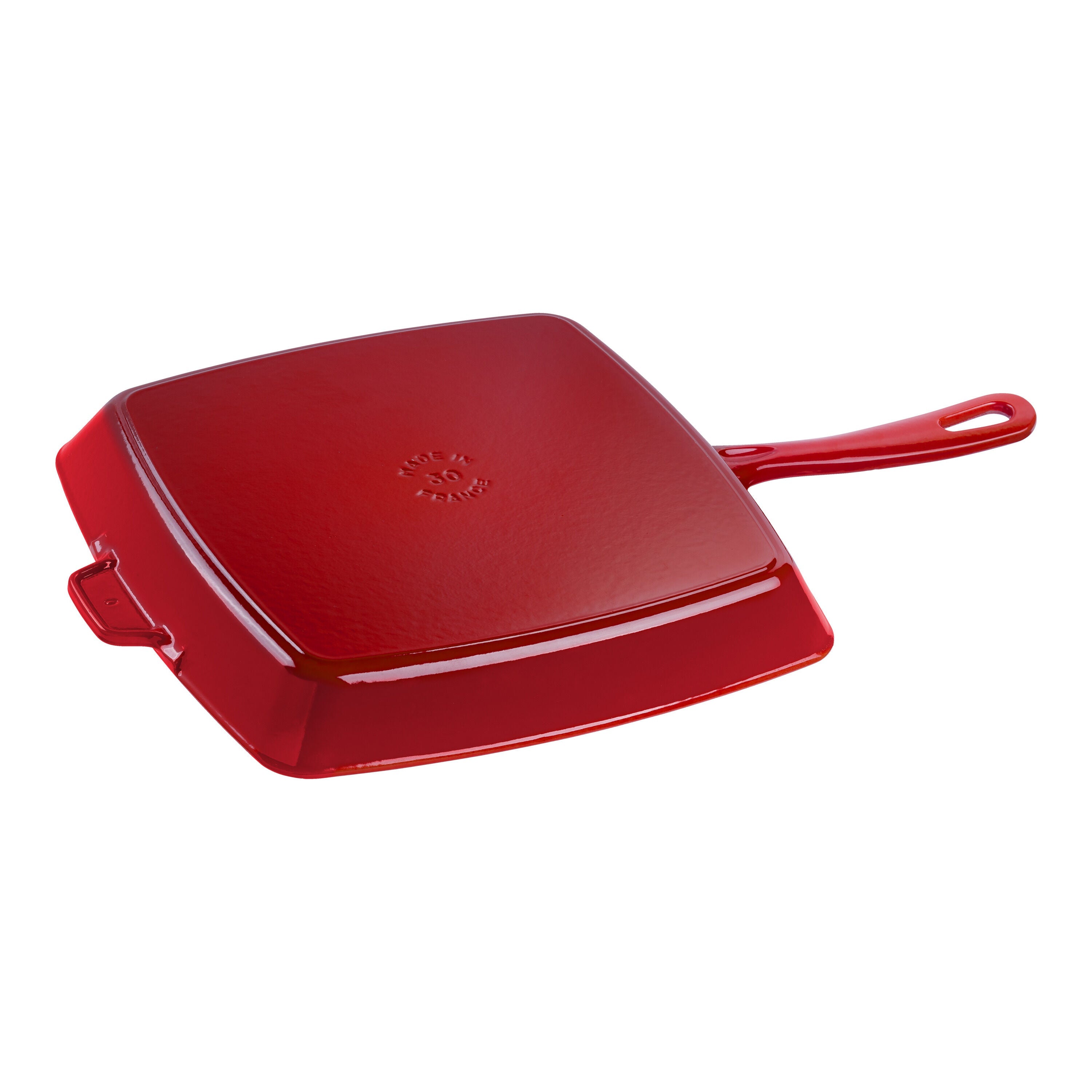 STAUB Grill Pans 30 cm Cast Iron Square American Grill, Cherry