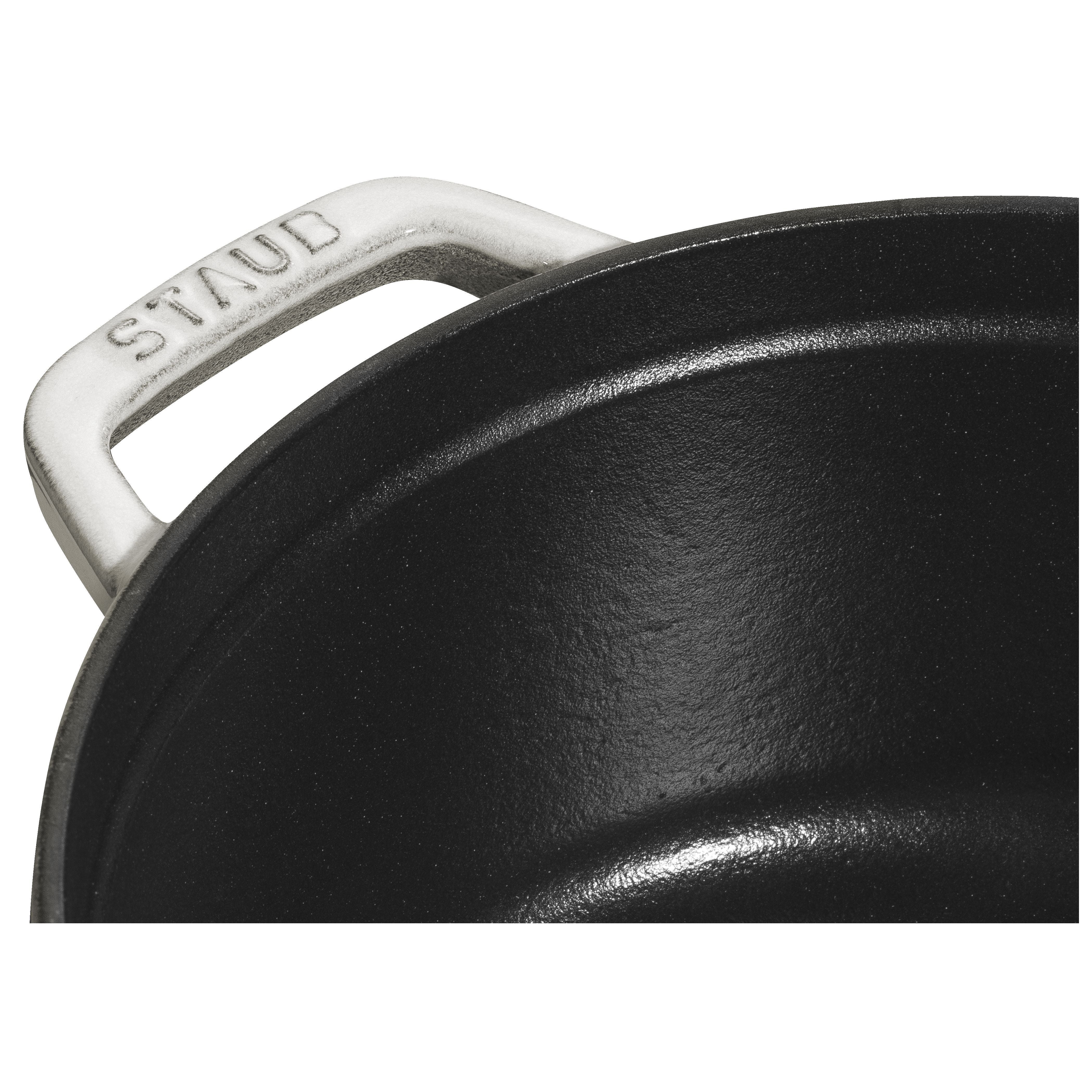 STAUB La Cocotte 6.75 L Cast Iron Round Cocotte, White Truffle