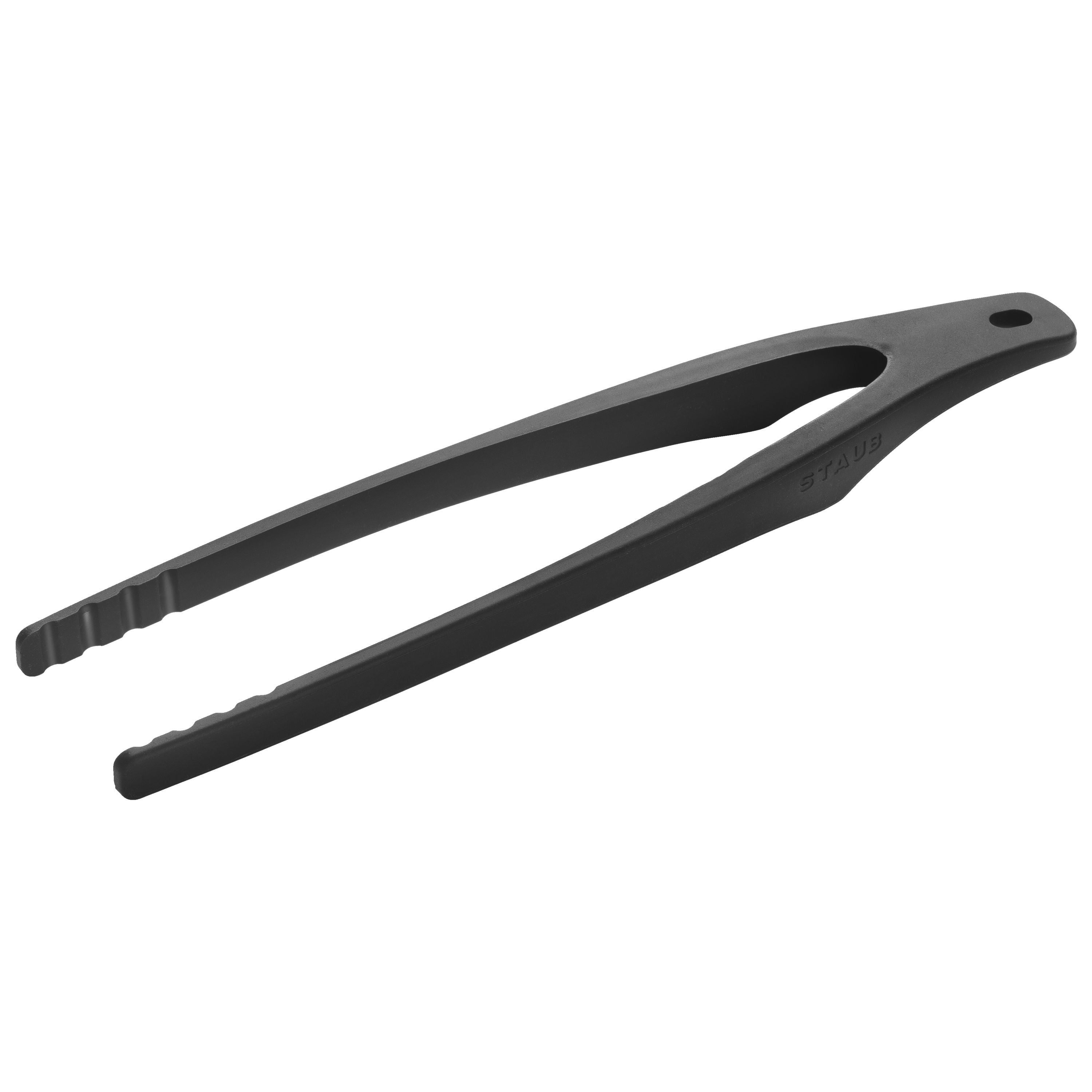 STAUB 31 cm Silicone Tongs, Black