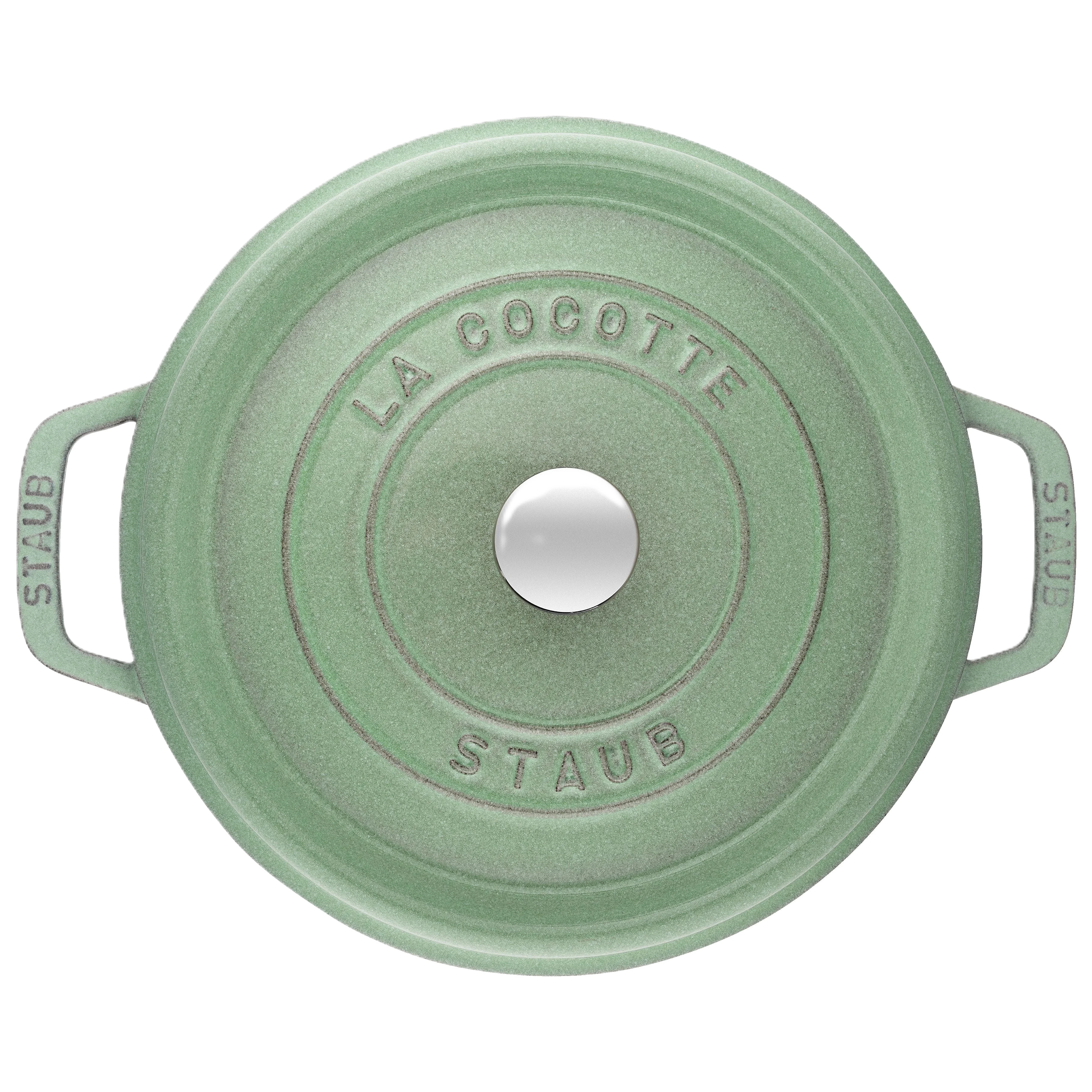 STAUB La Cocotte 6.75 L Cast Iron Round Cocotte, Sage