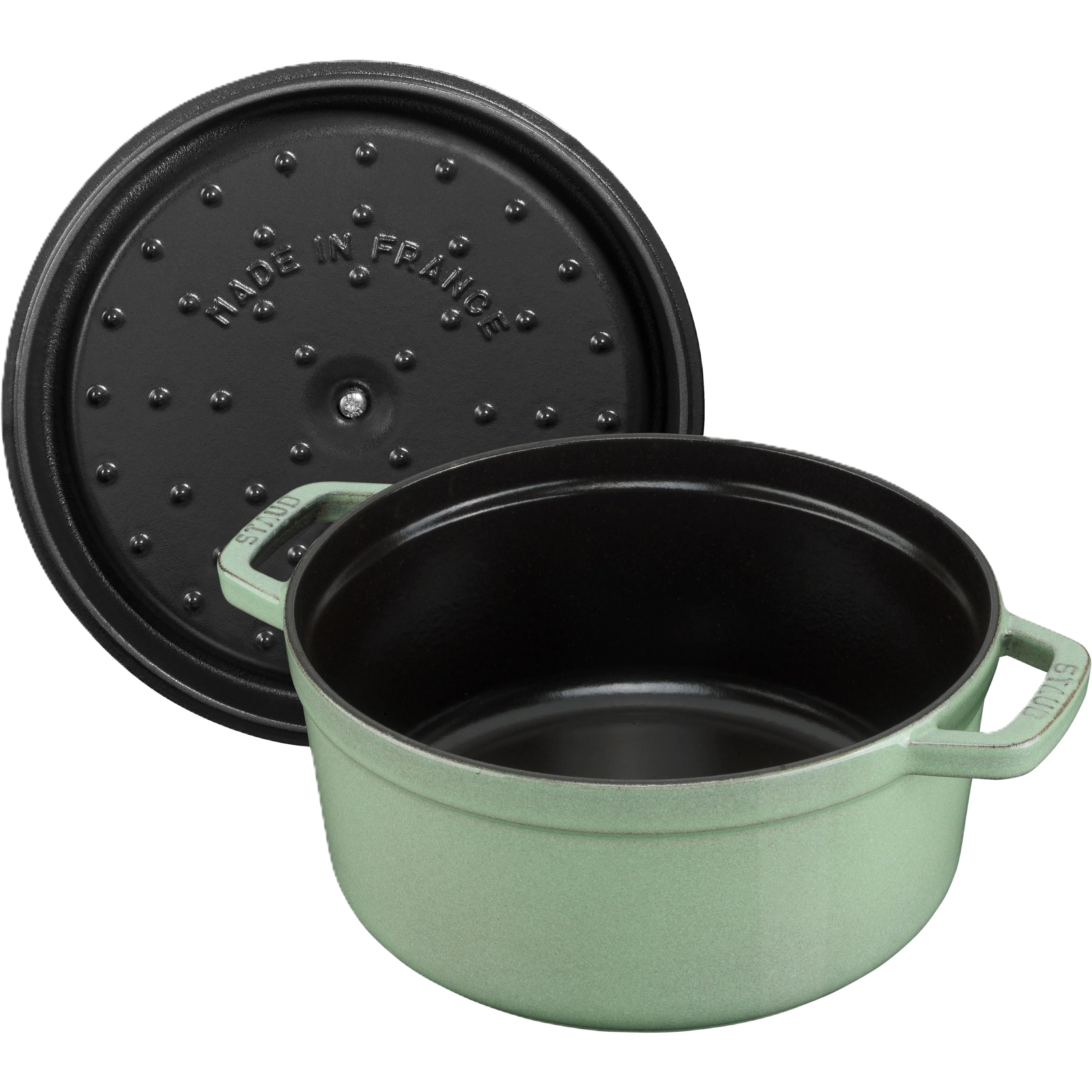 STAUB La Cocotte 6.75 L Cast Iron Round Cocotte, Sage