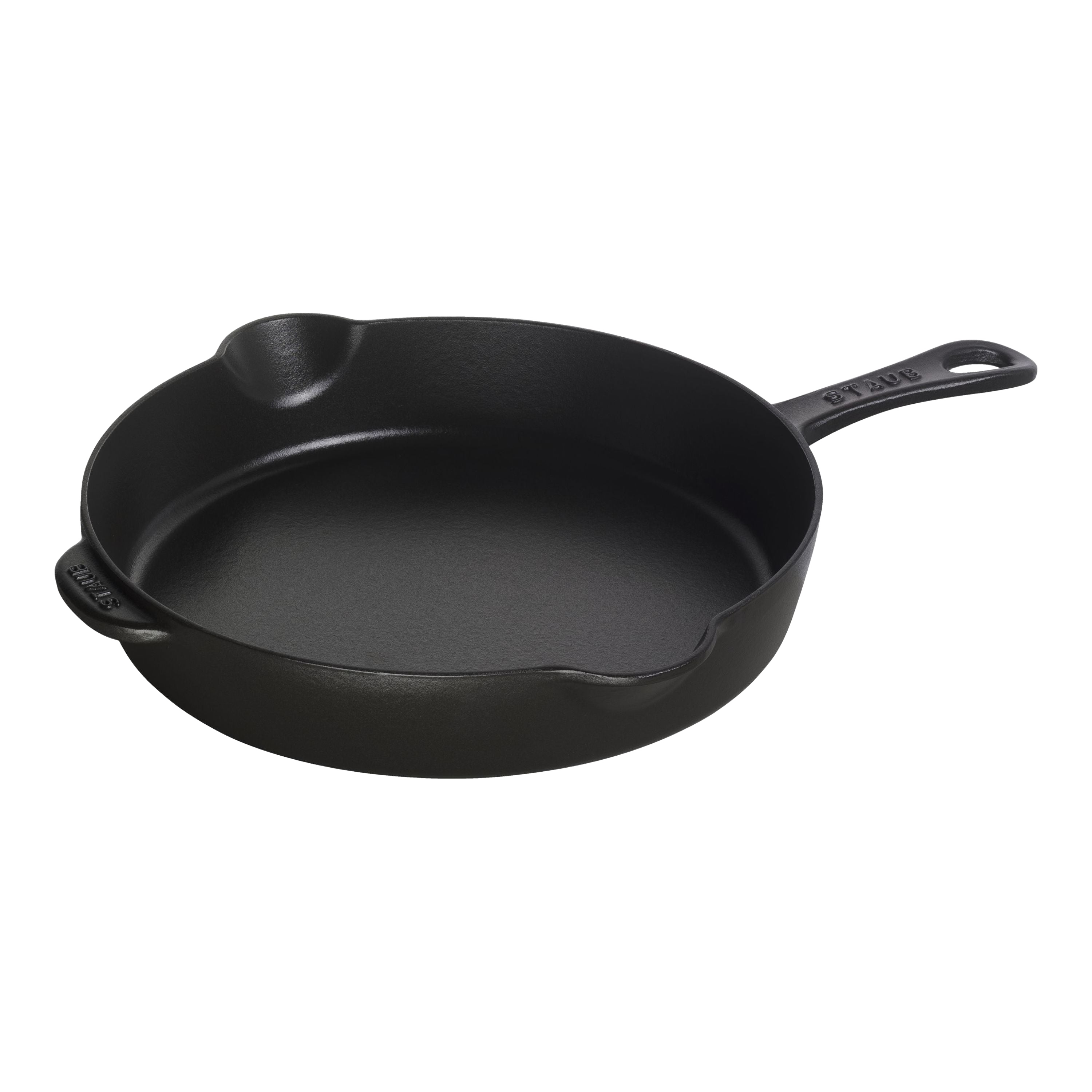 STAUB Pans 28 cm / 11 inch Cast Iron Traditional Deep Frypan, Black-0