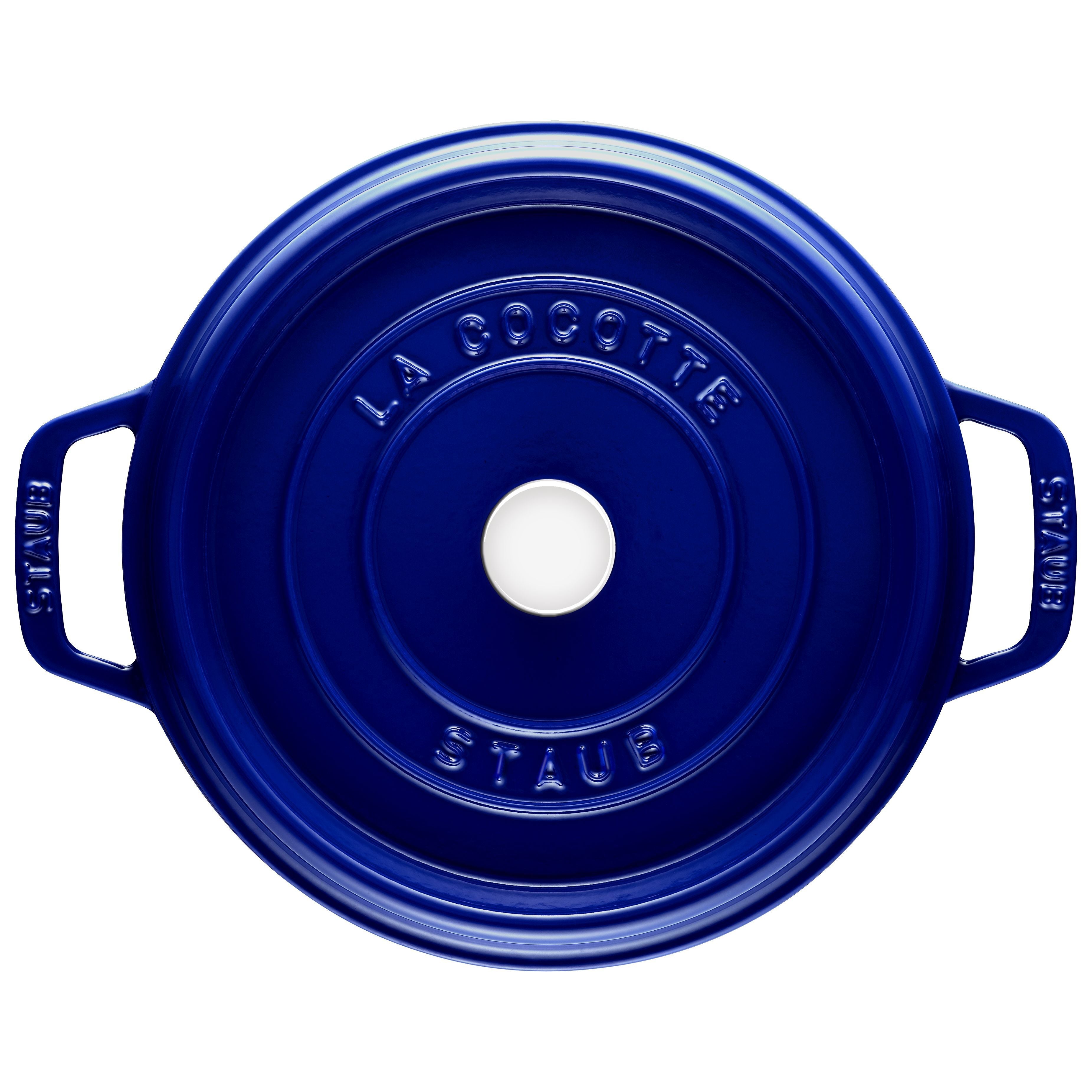 STAUB La Cocotte 8.4 L Cast Iron Round Cocotte, Dark-Blue-3