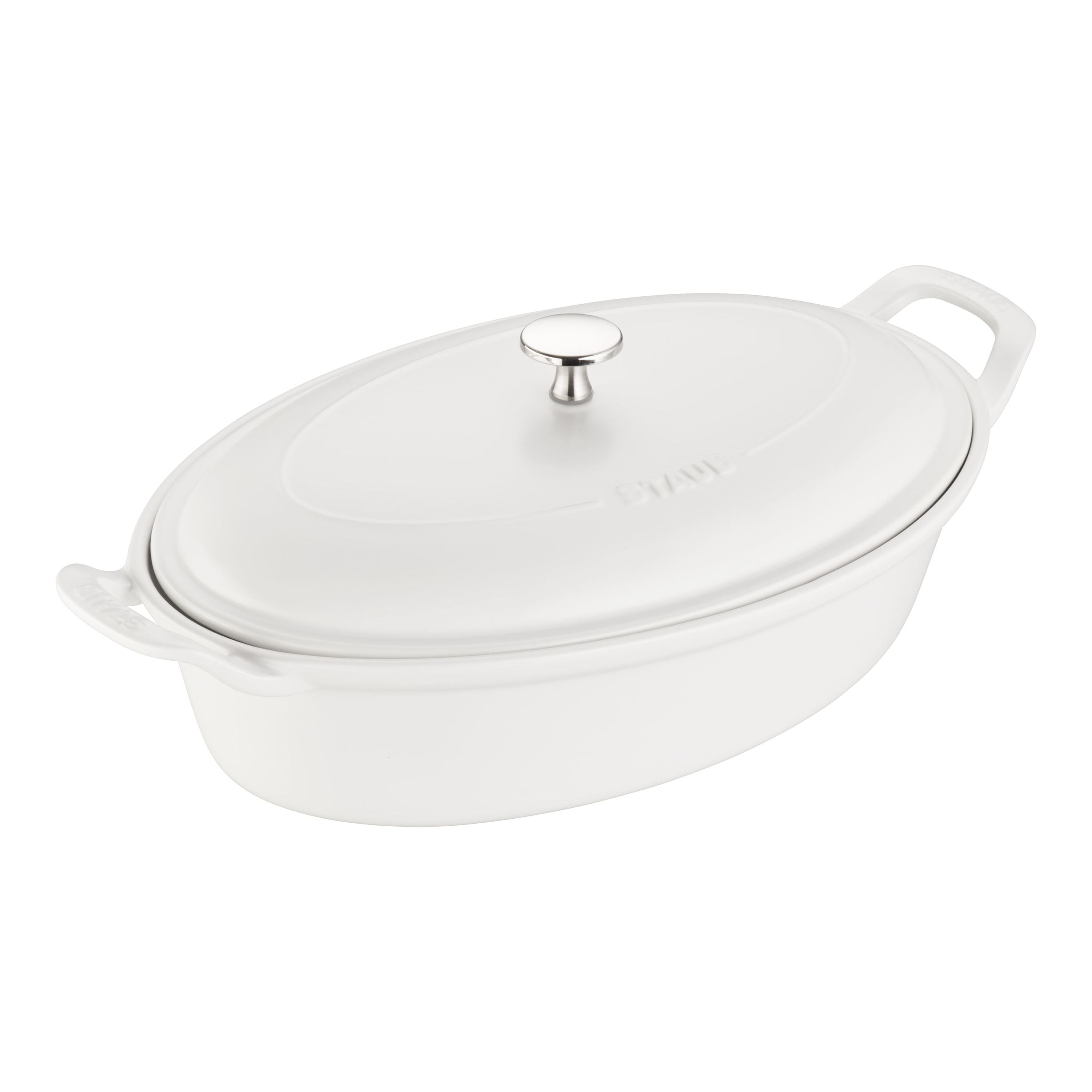 STAUB Ceramique Ceramic Special Shape Bakeware, Matte-White