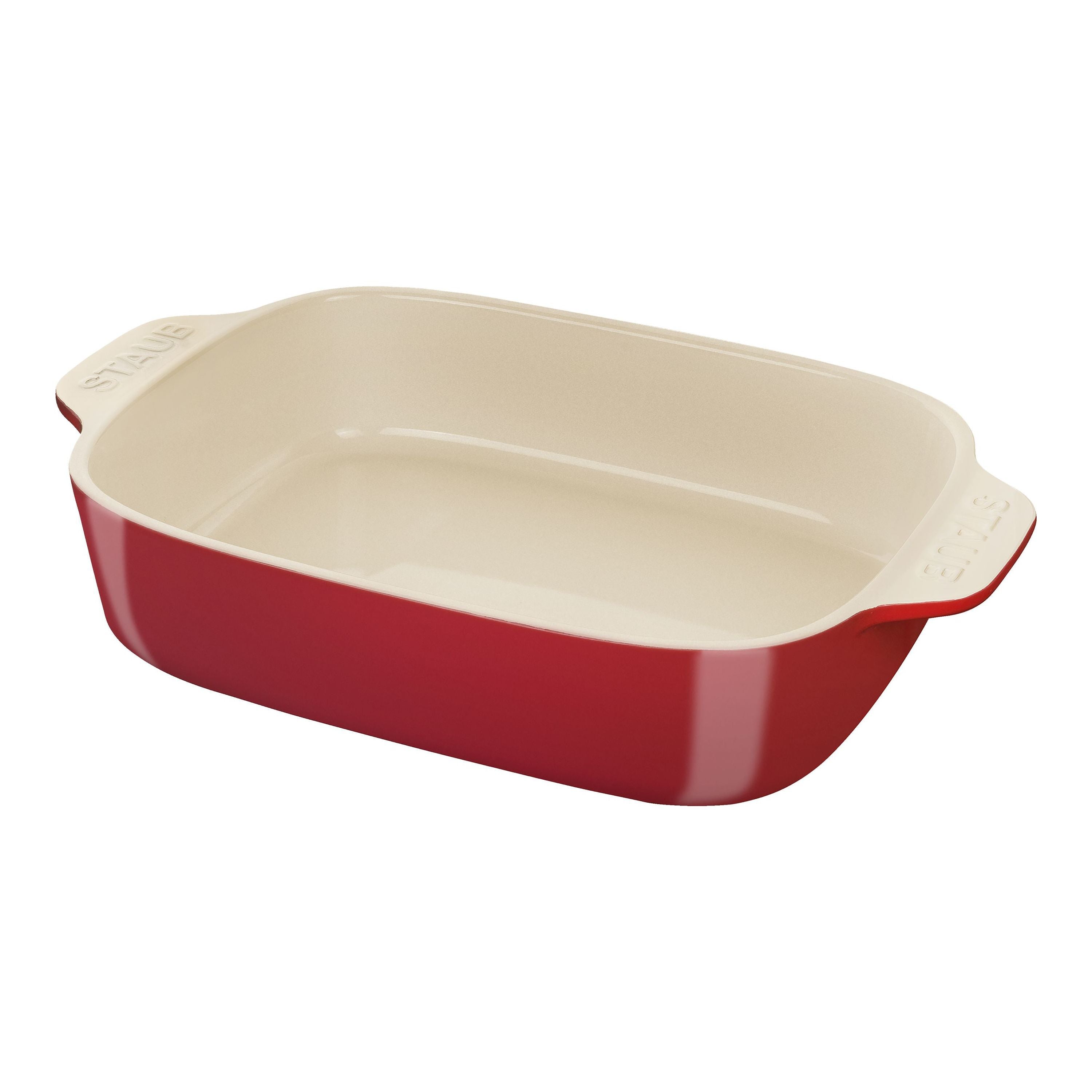 STAUB Ceramique 1.6 L Ceramic Rectangular Oven Dish, Cherry-0