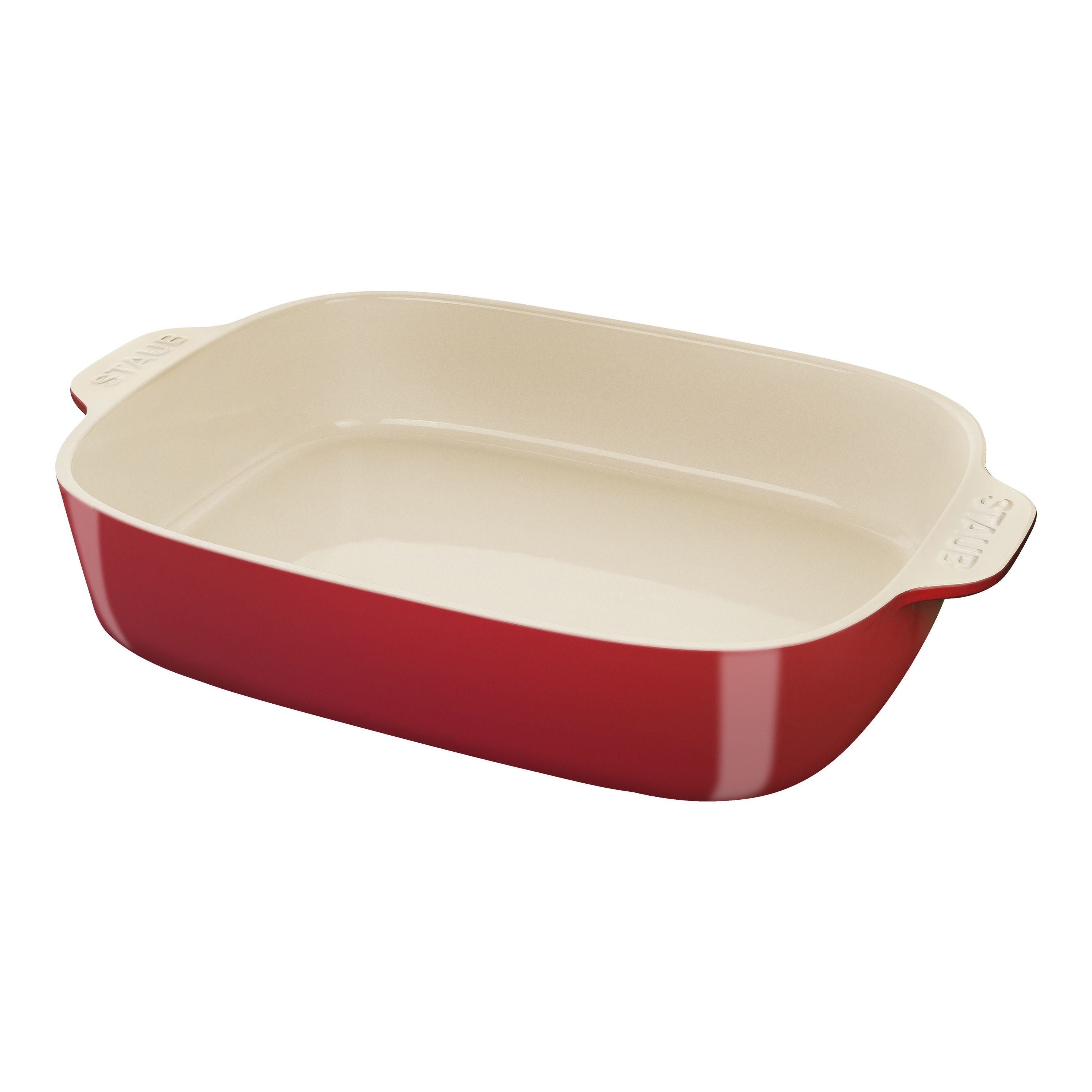 STAUB Ceramique 3.7 L Ceramic Rectangular Oven Dish, Cherry-0