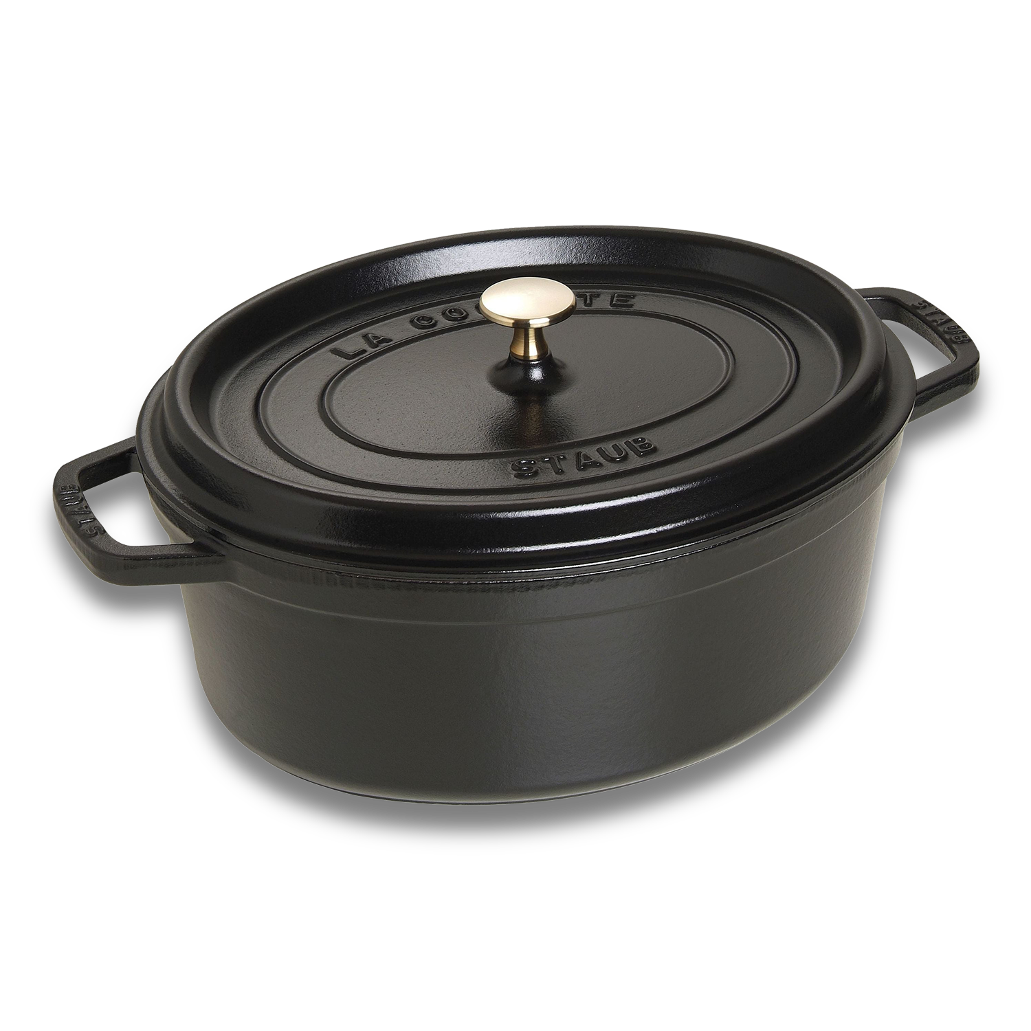 STAUB La Cocotte 5.5 L Cast Iron Oval Cocotte, Black