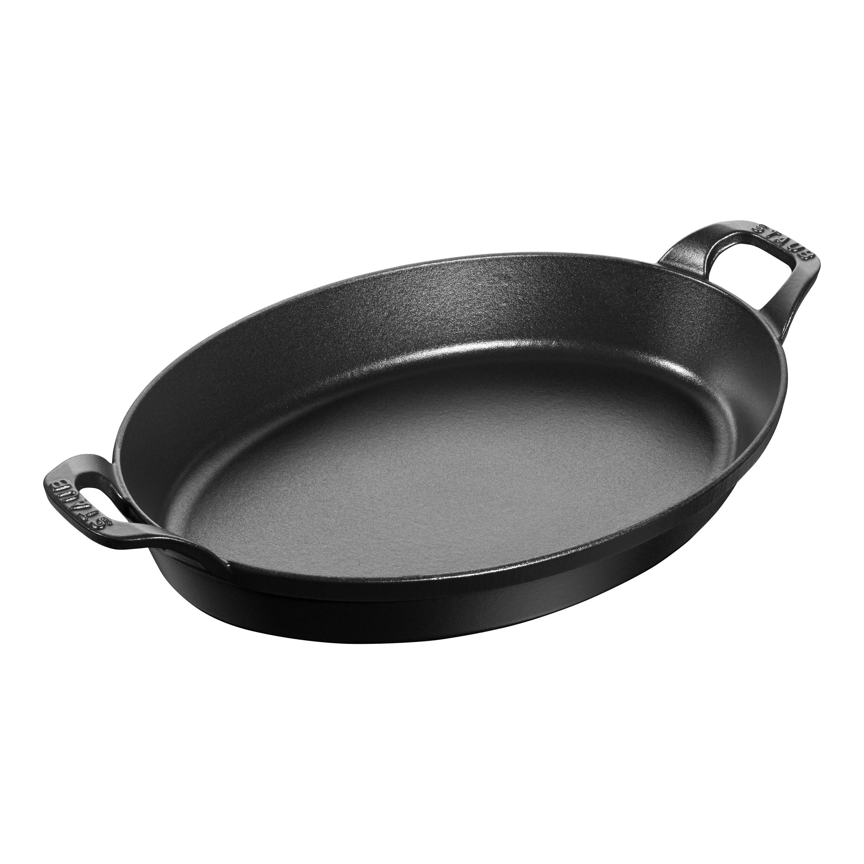 STAUB Specialities 2.2 L Cast Iron Oval Oven Dish, Black