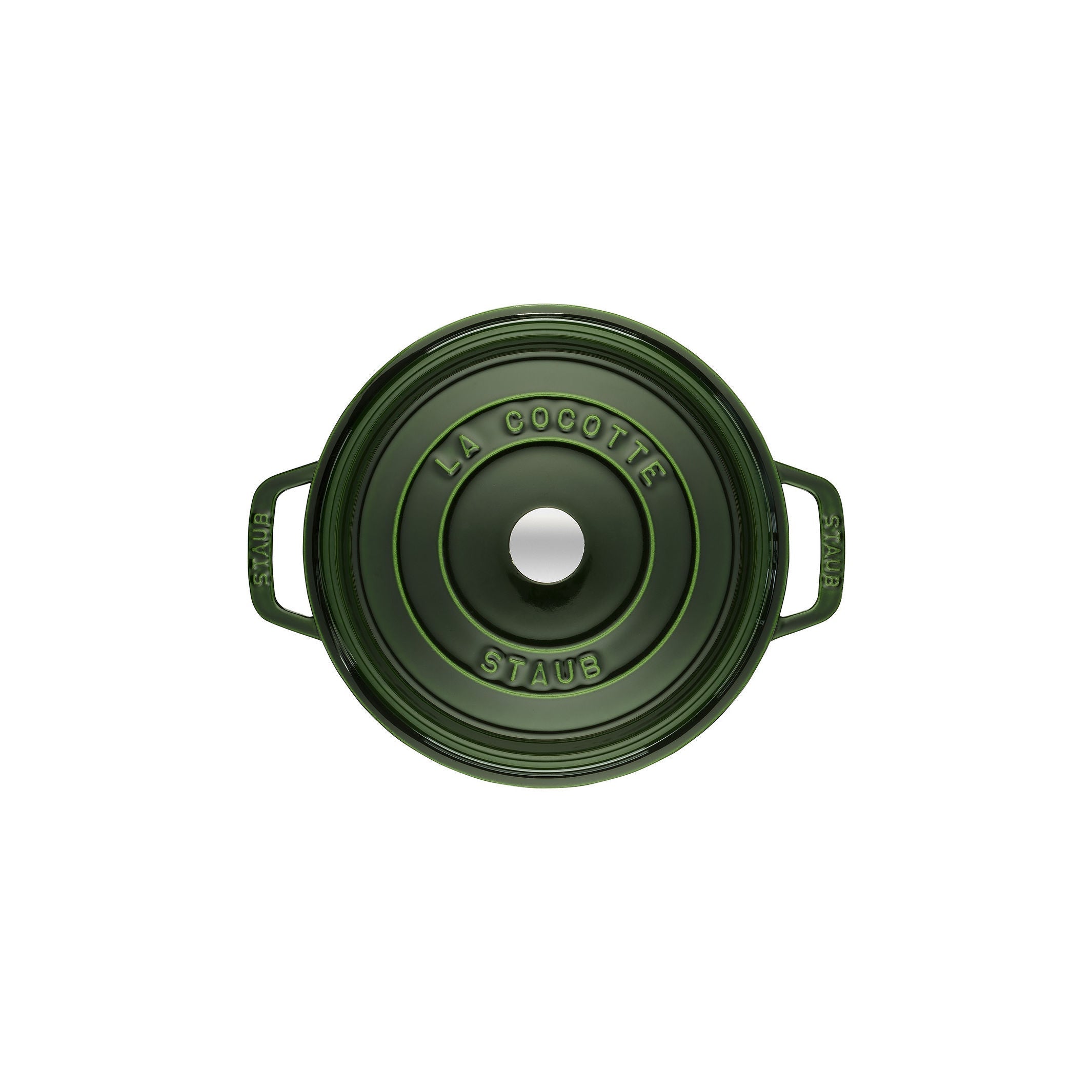 STAUB La Cocotte 5.25 L Cast Iron Round Cocotte, Basil-Green