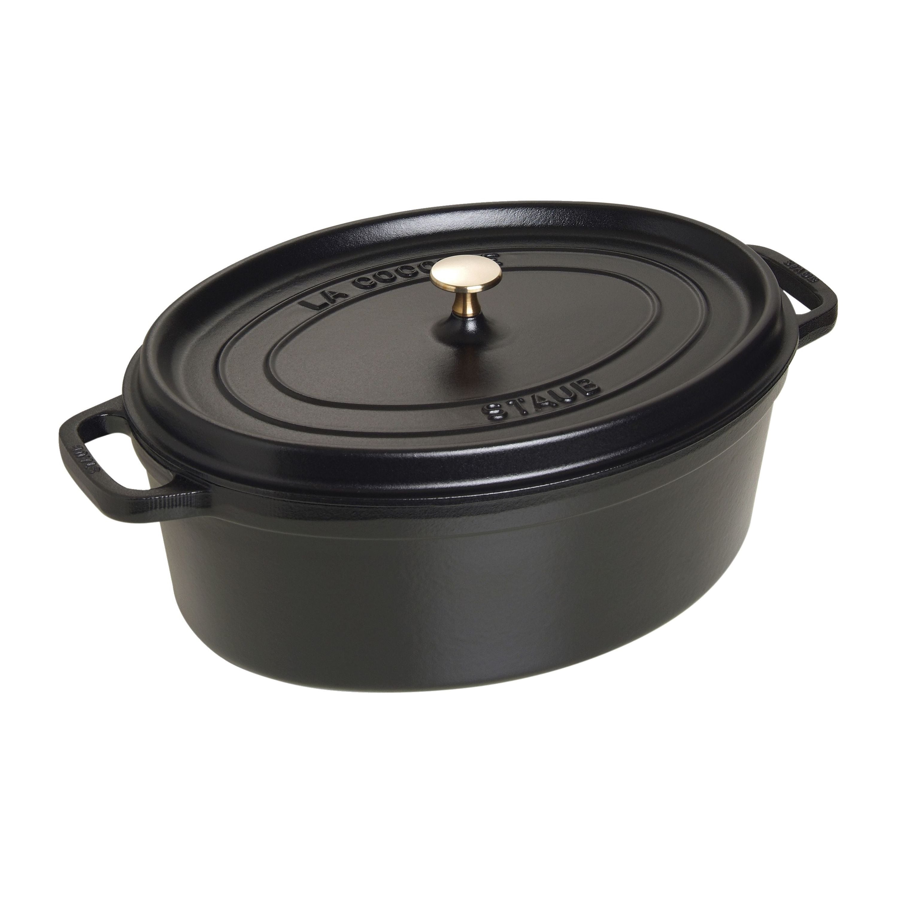 STAUB La Cocotte 8 L Cast Iron Oval Cocotte, Black-0