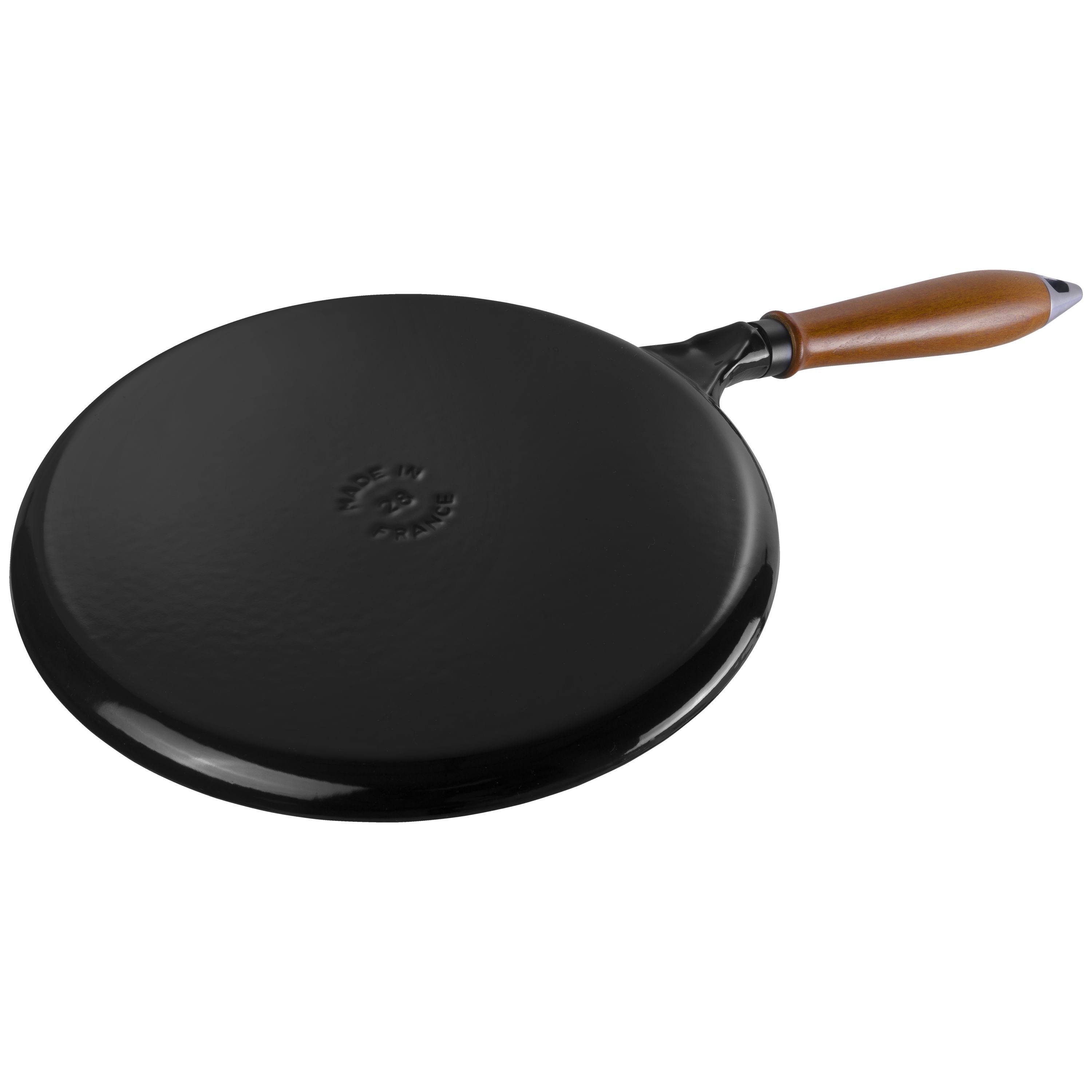 STAUB Pans 28 cm Cast Iron Pancake Pan With Wooden Handle-1