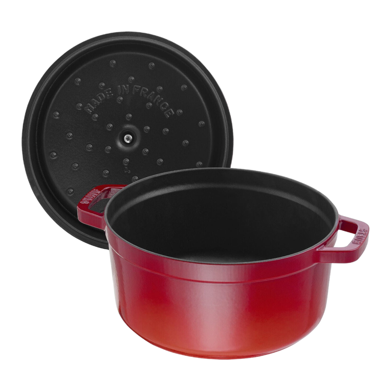 STAUB La Cocotte 5.25 L Cast Iron Round Cocotte, Cherry-2