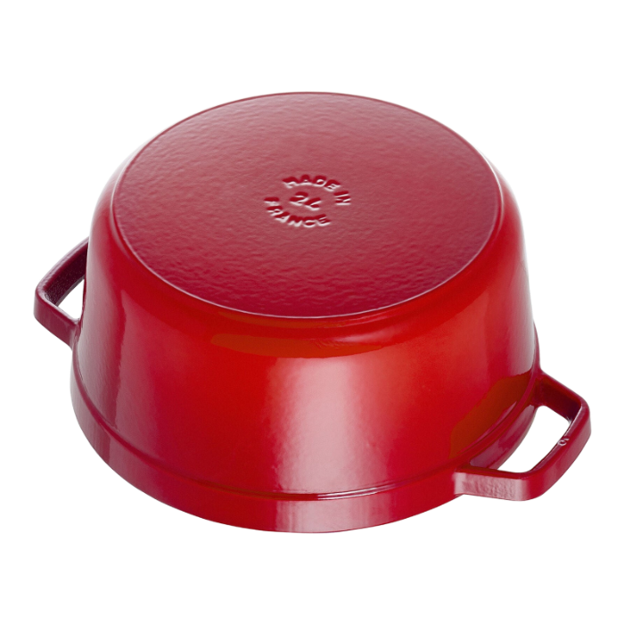 STAUB La Cocotte 5.25 L Cast Iron Round Cocotte, Cherry-1