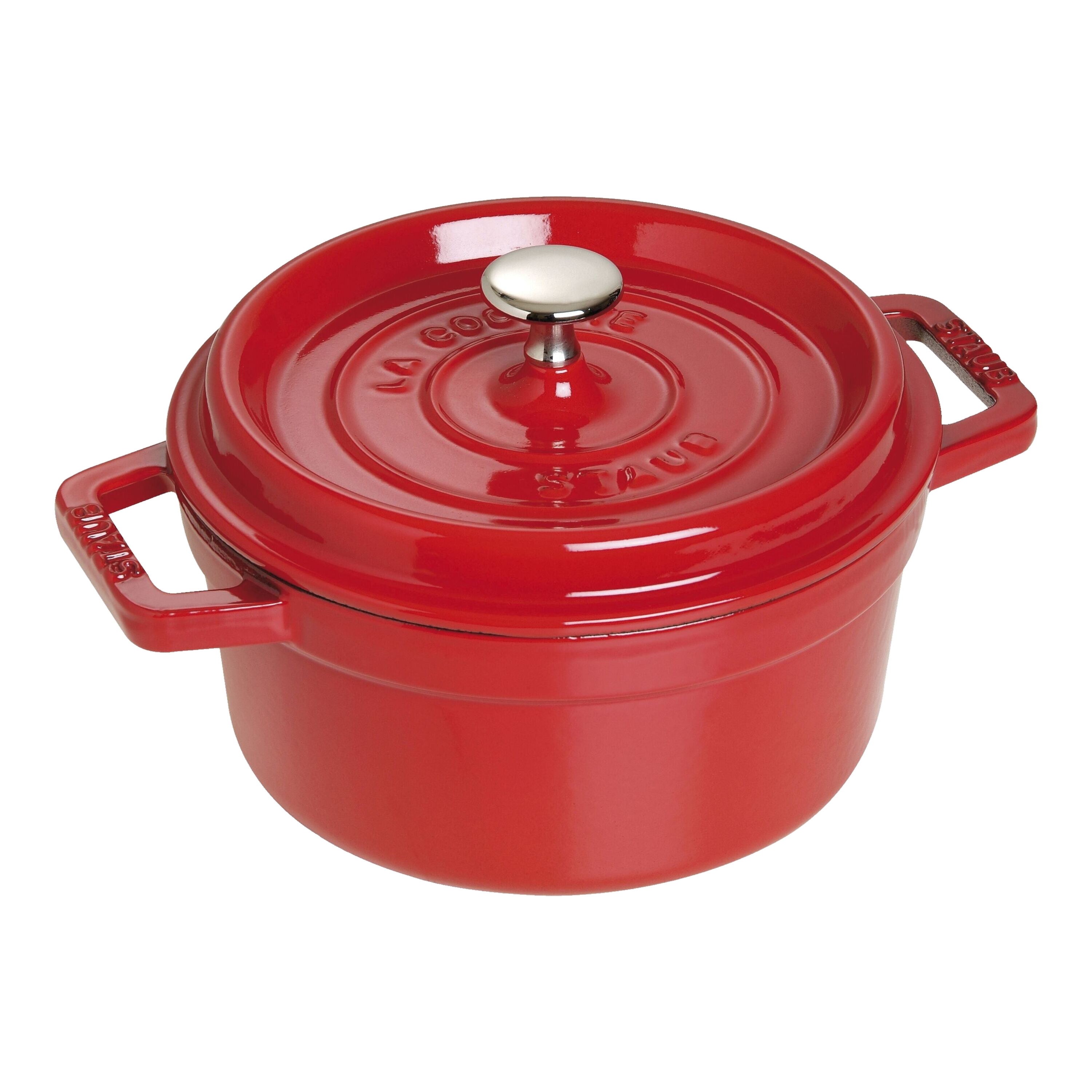STAUB La Cocotte 2.5 L Cast Iron Round Cocotte, Cherry-0