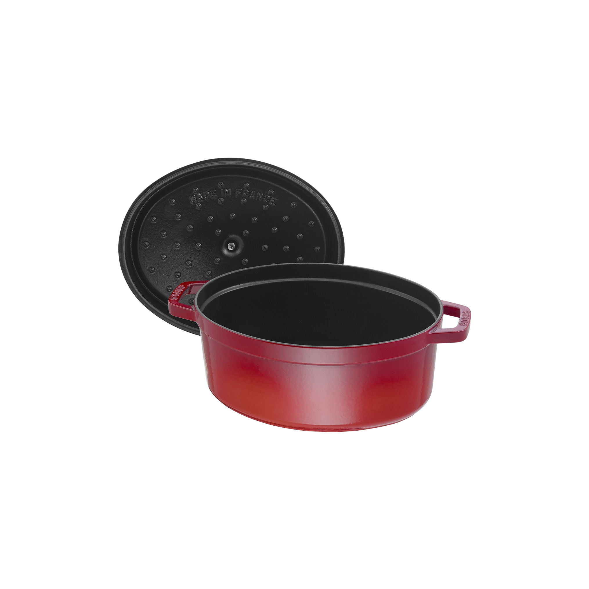STAUB La Cocotte 3.25 L Cast Iron Oval Cocotte, Cherry-1
