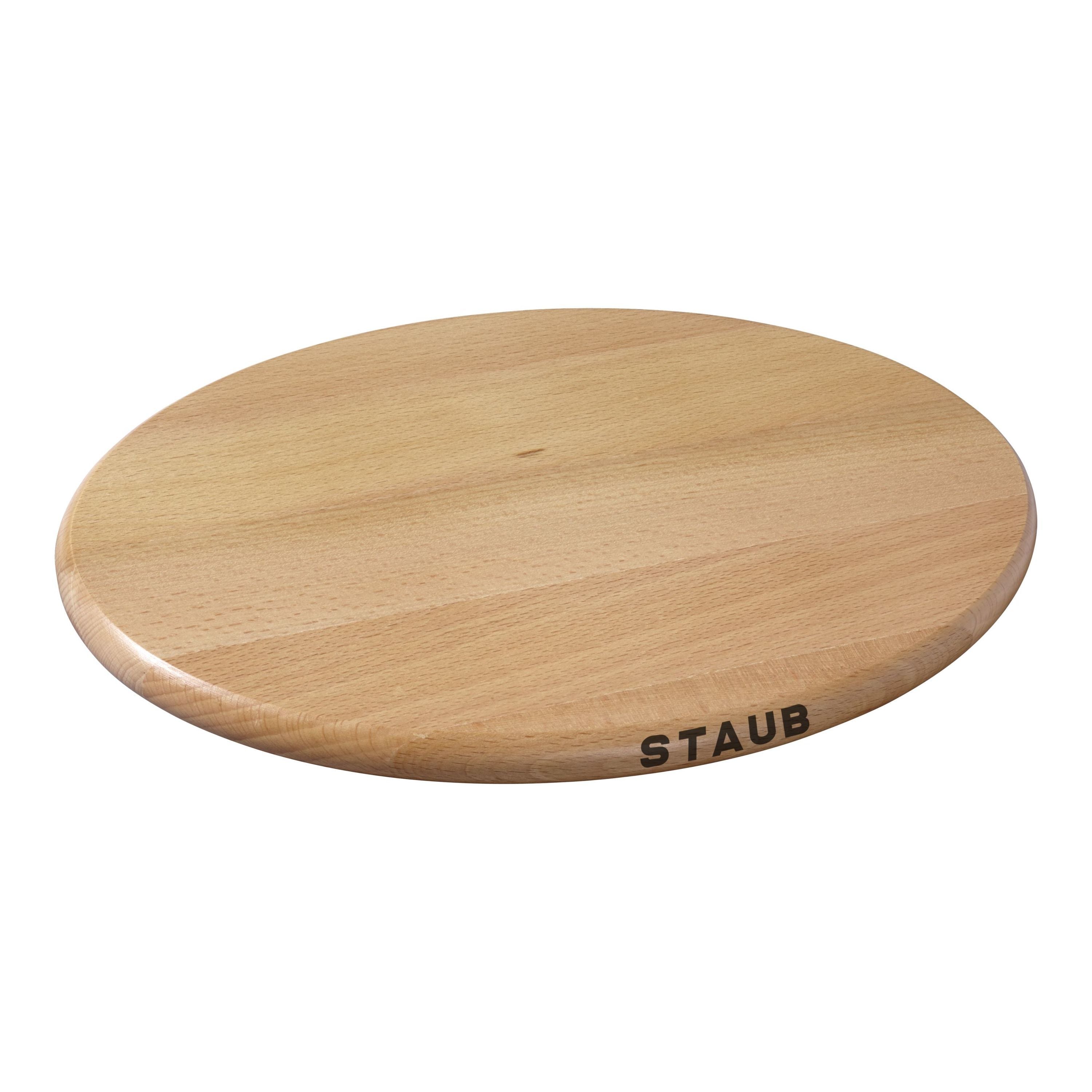 STAUB Specialities 29 cm Oval Beech Trivet Magnetic, Brown-0