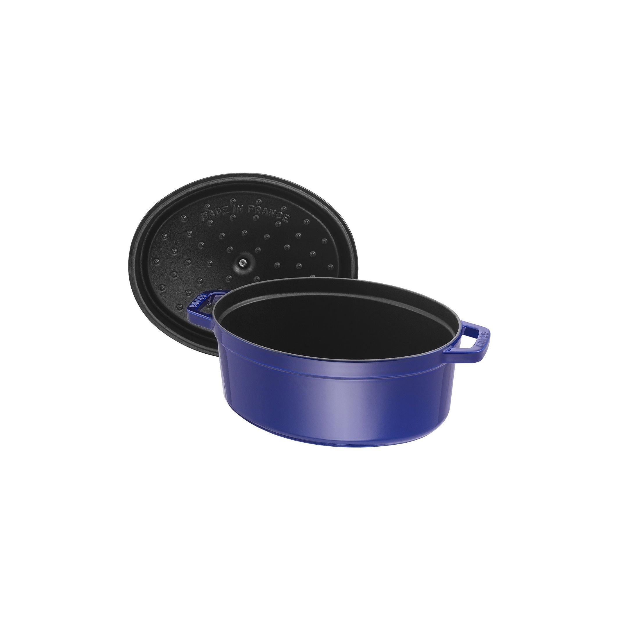 STAUB La Cocotte 5.5 L Cast Iron Oval Cocotte, Dark-Blue-2