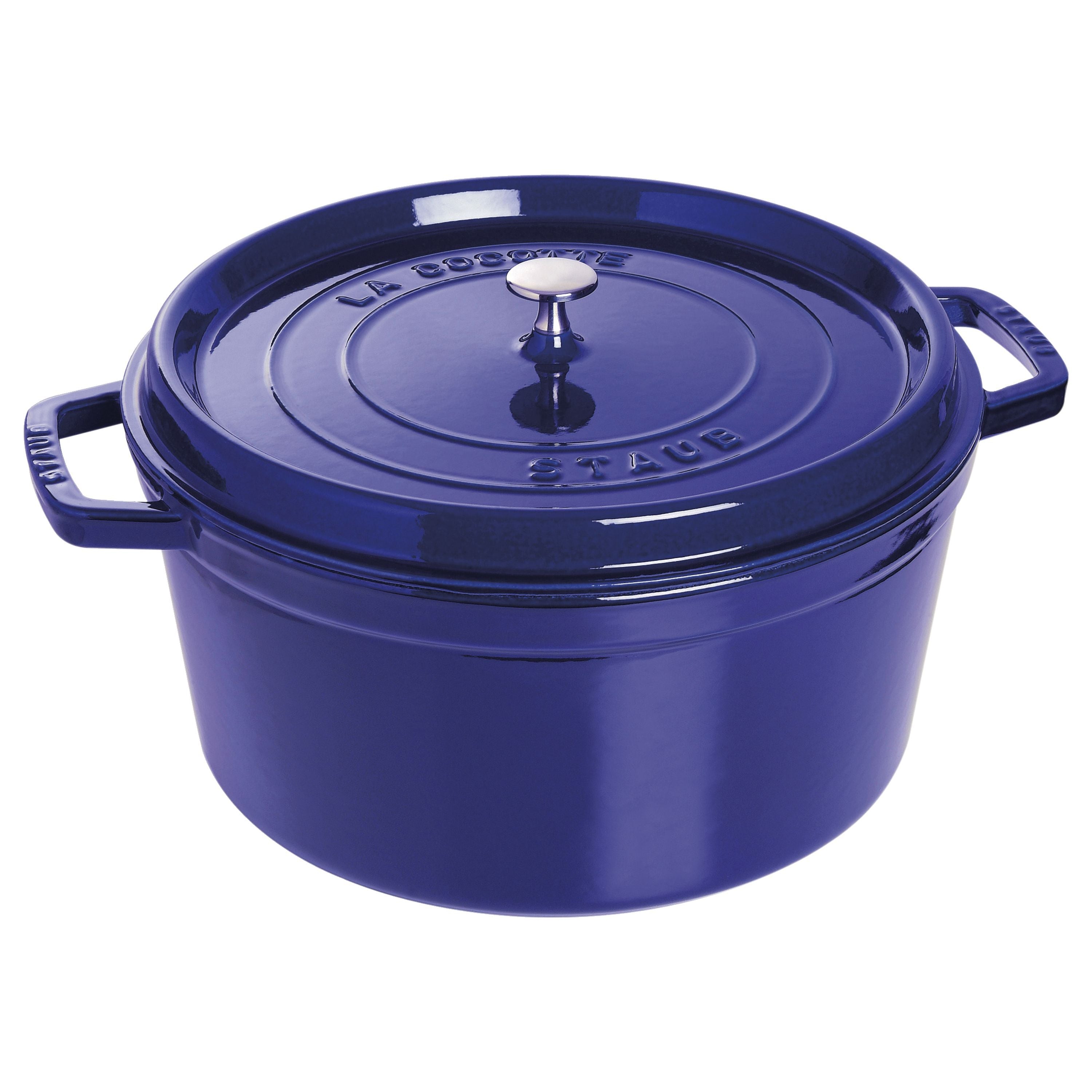 STAUB La Cocotte 8.4 L Cast Iron Round Cocotte, Dark-Blue-0