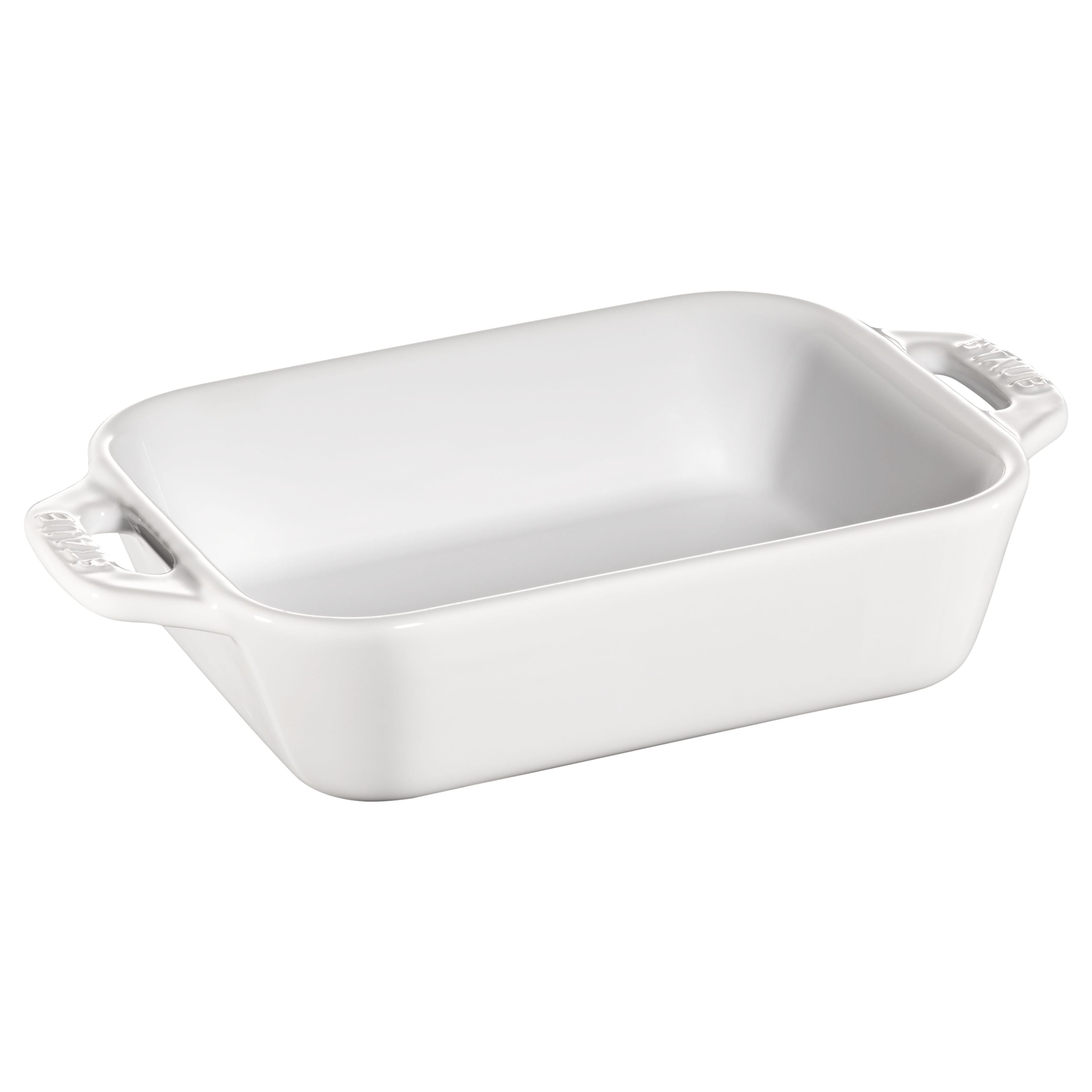 STAUB Ceramique 400 ml Ceramic Rectangular Oven Dish, White-0