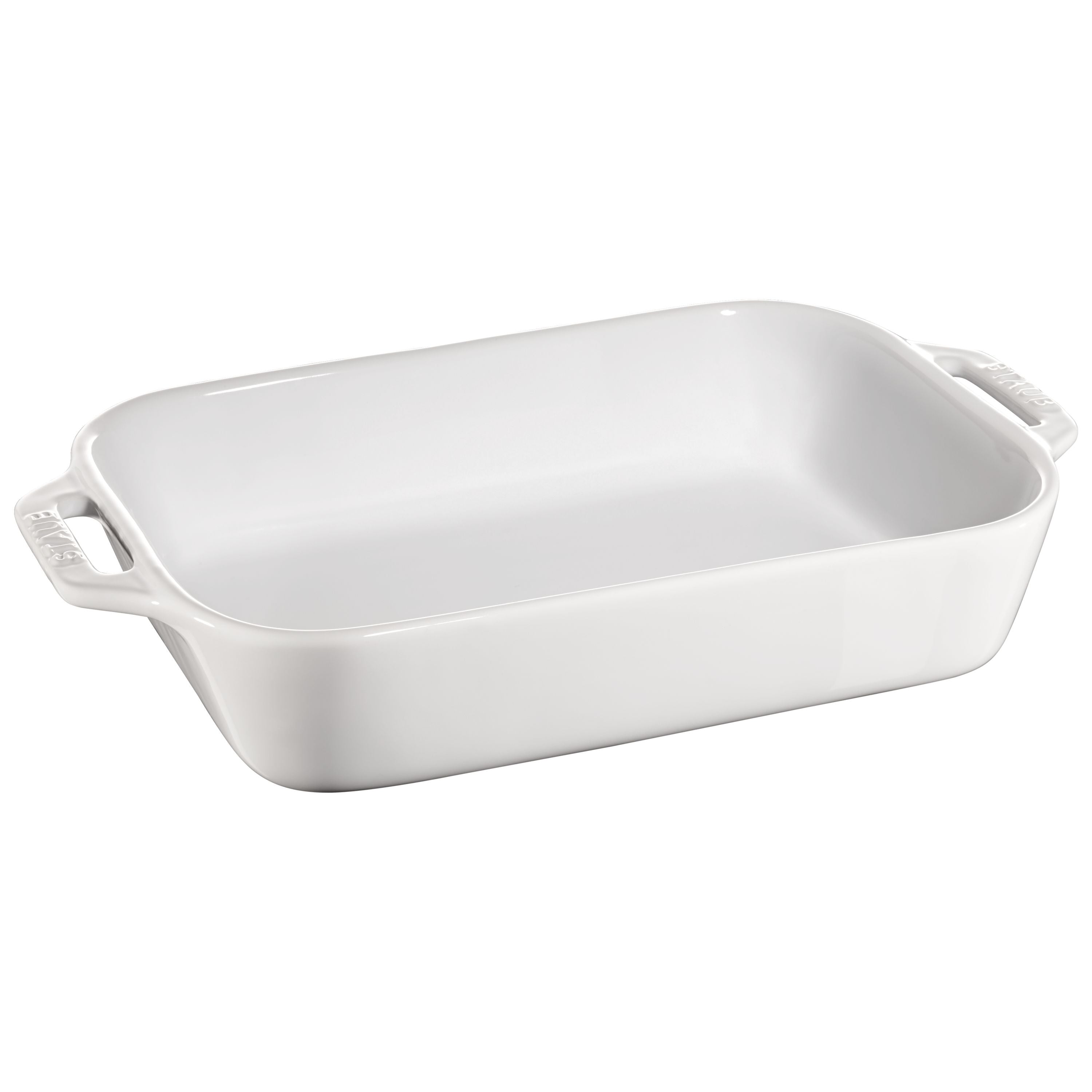 STAUB Ceramique Rectangular Baking Dish Set White 2 Piece-1