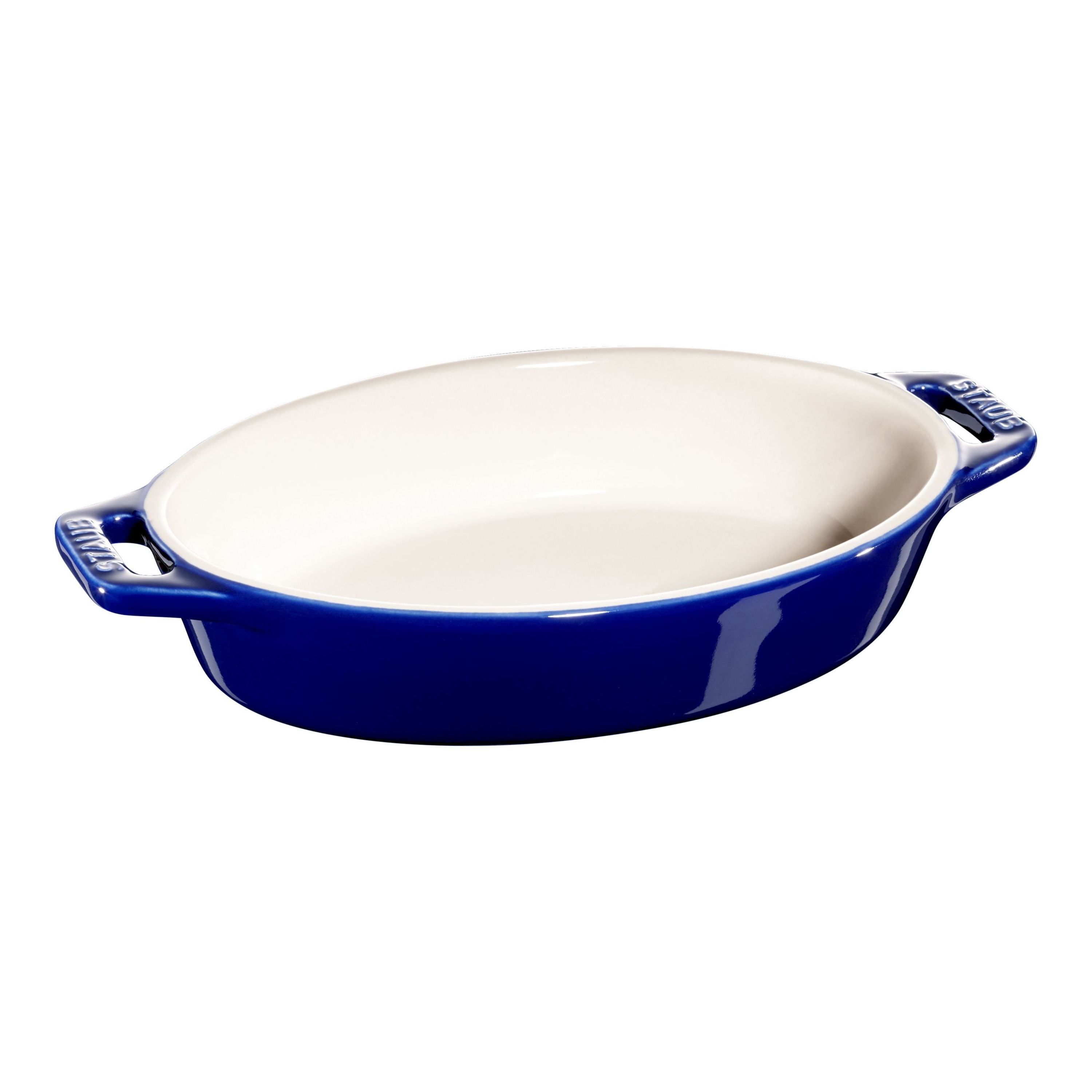 STAUB Ceramique 0.4 ml Ceramic Oval Baking Dish, Dark-Blue-0