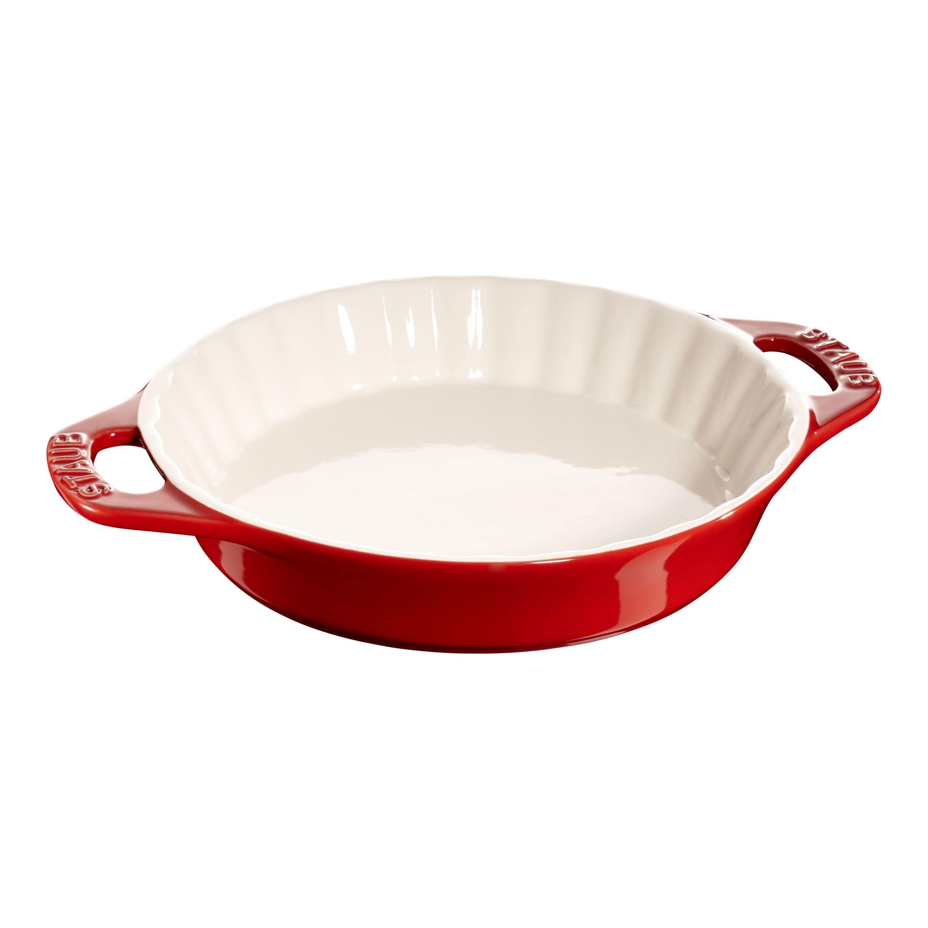 STAUB Ceramique 24 cm Ceramic Round Pie Dish, Cherry-0